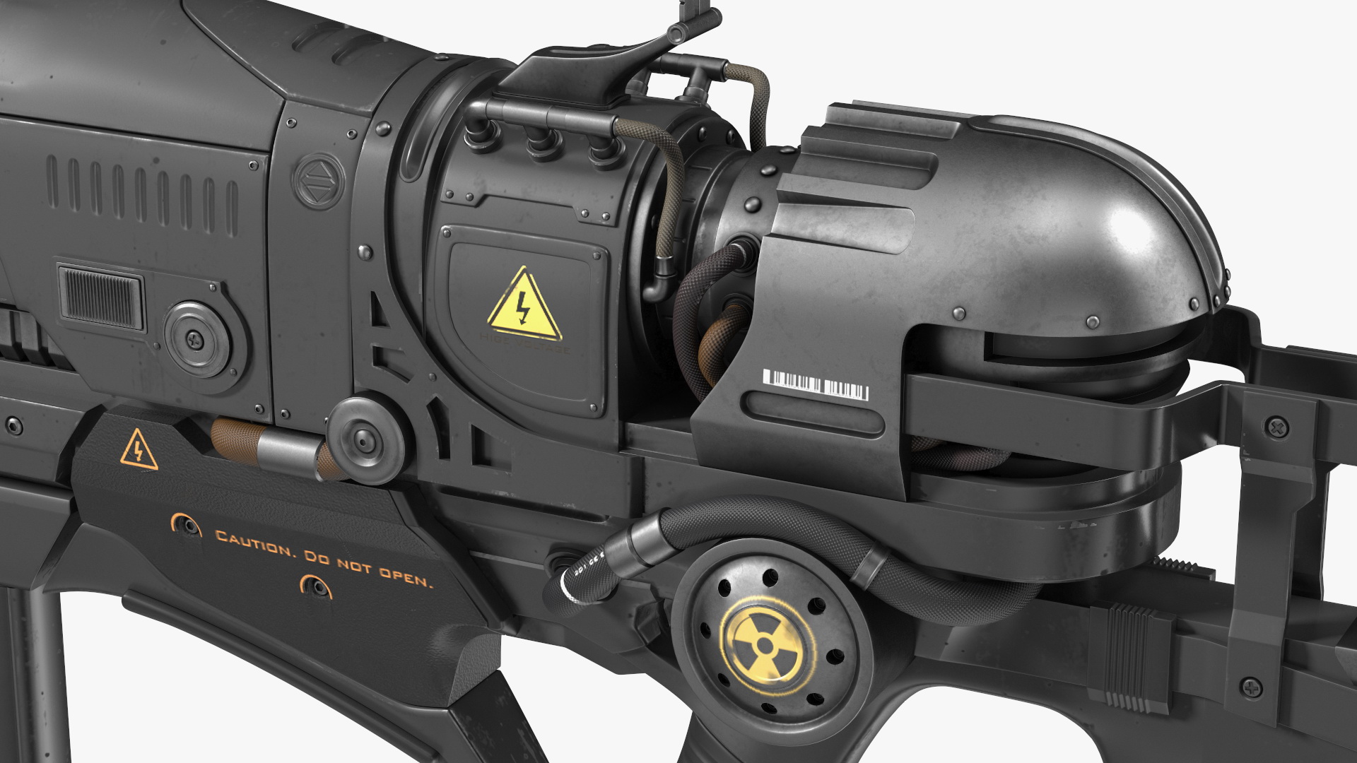 Sci Fi Military Rifle Black 3D