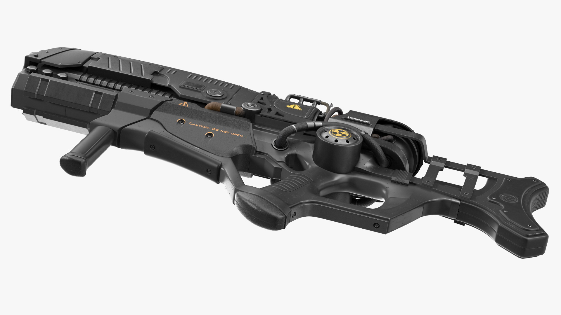 Sci Fi Military Rifle Black 3D
