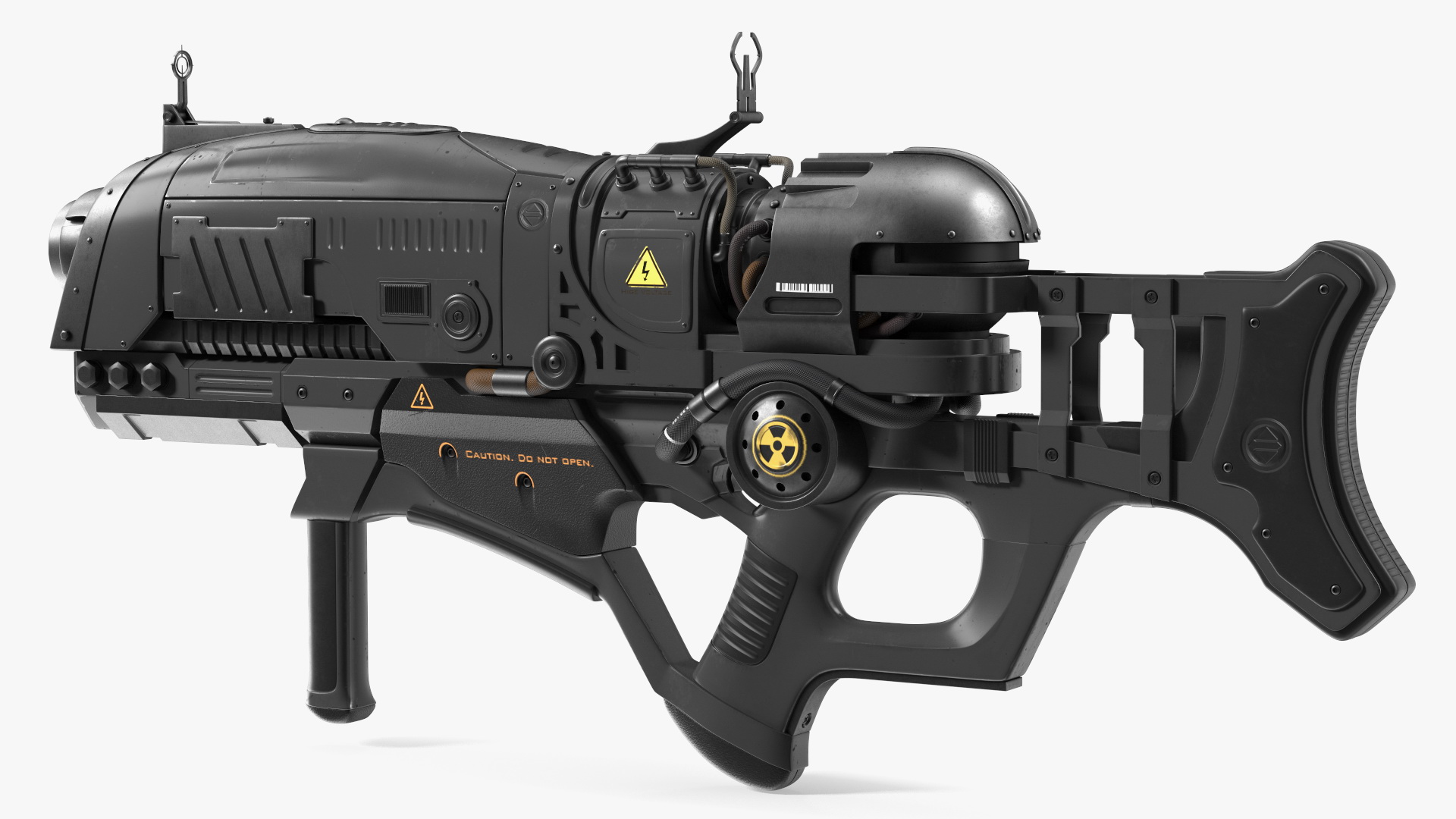 Sci Fi Military Rifle Black 3D