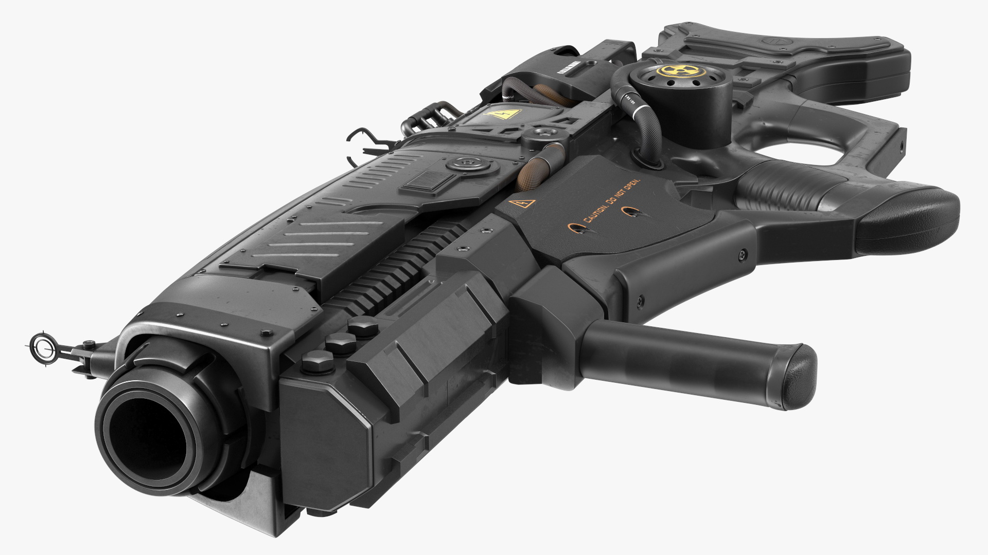Sci Fi Military Rifle Black 3D