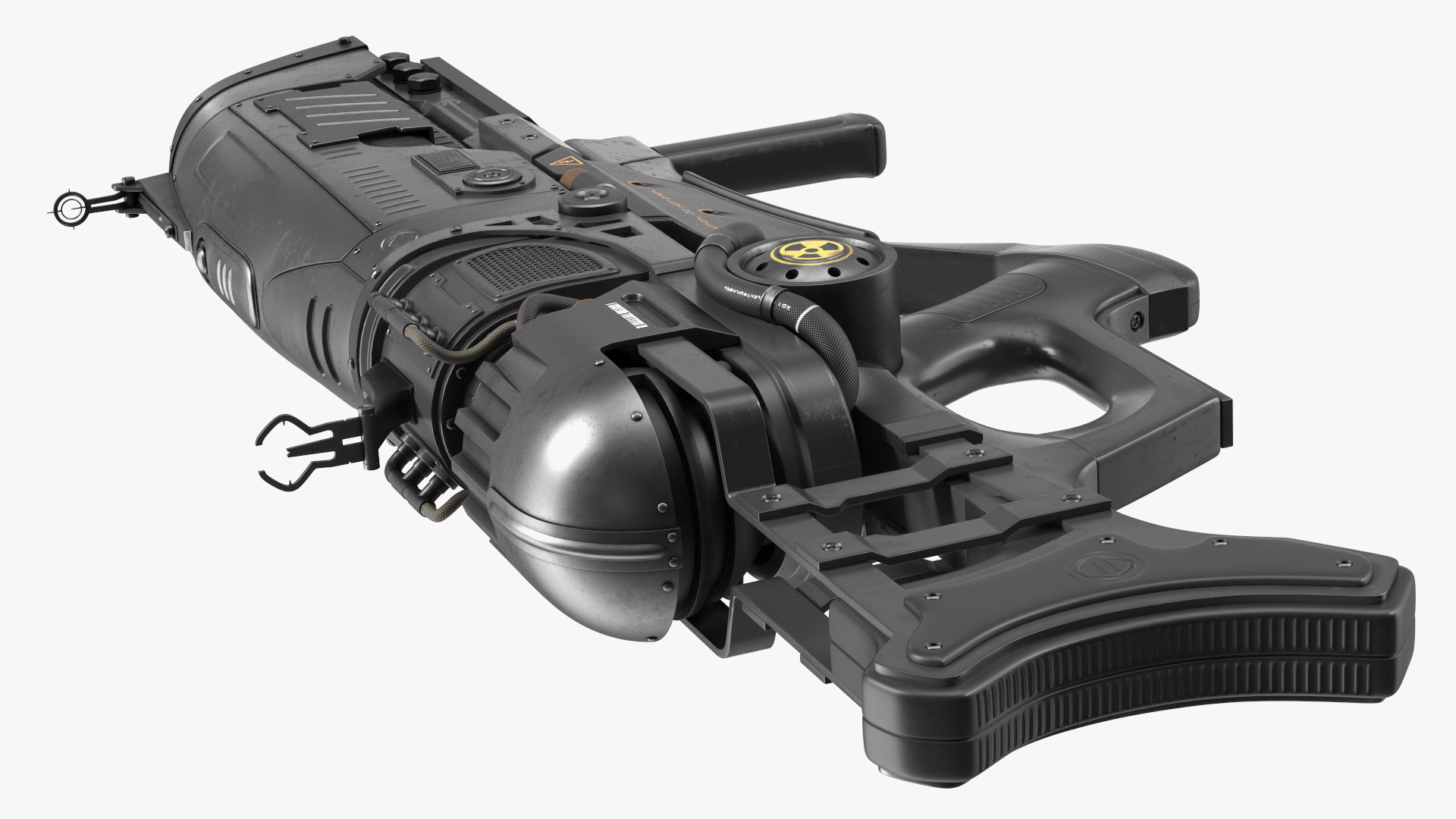 Sci Fi Military Rifle Black 3D