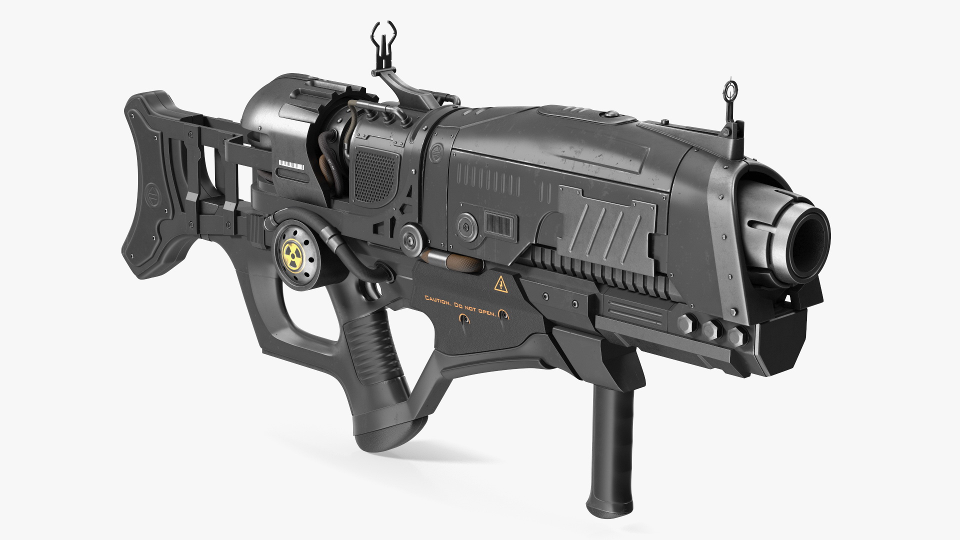 Sci Fi Military Rifle Black 3D