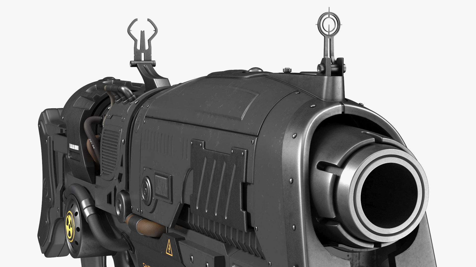 Sci Fi Military Rifle Black 3D