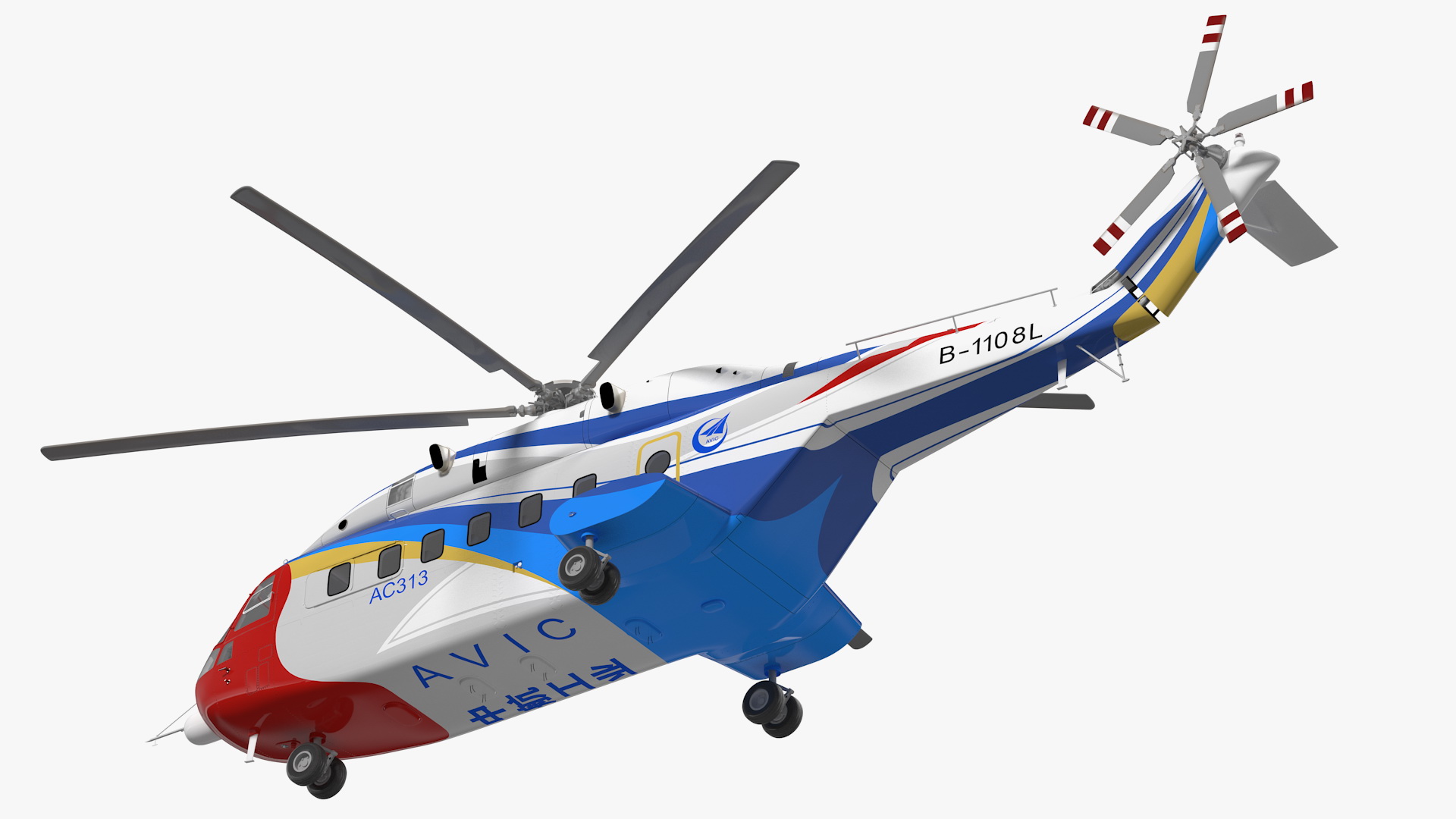 3D model Avicopter AC313 Civilian Helicopter
