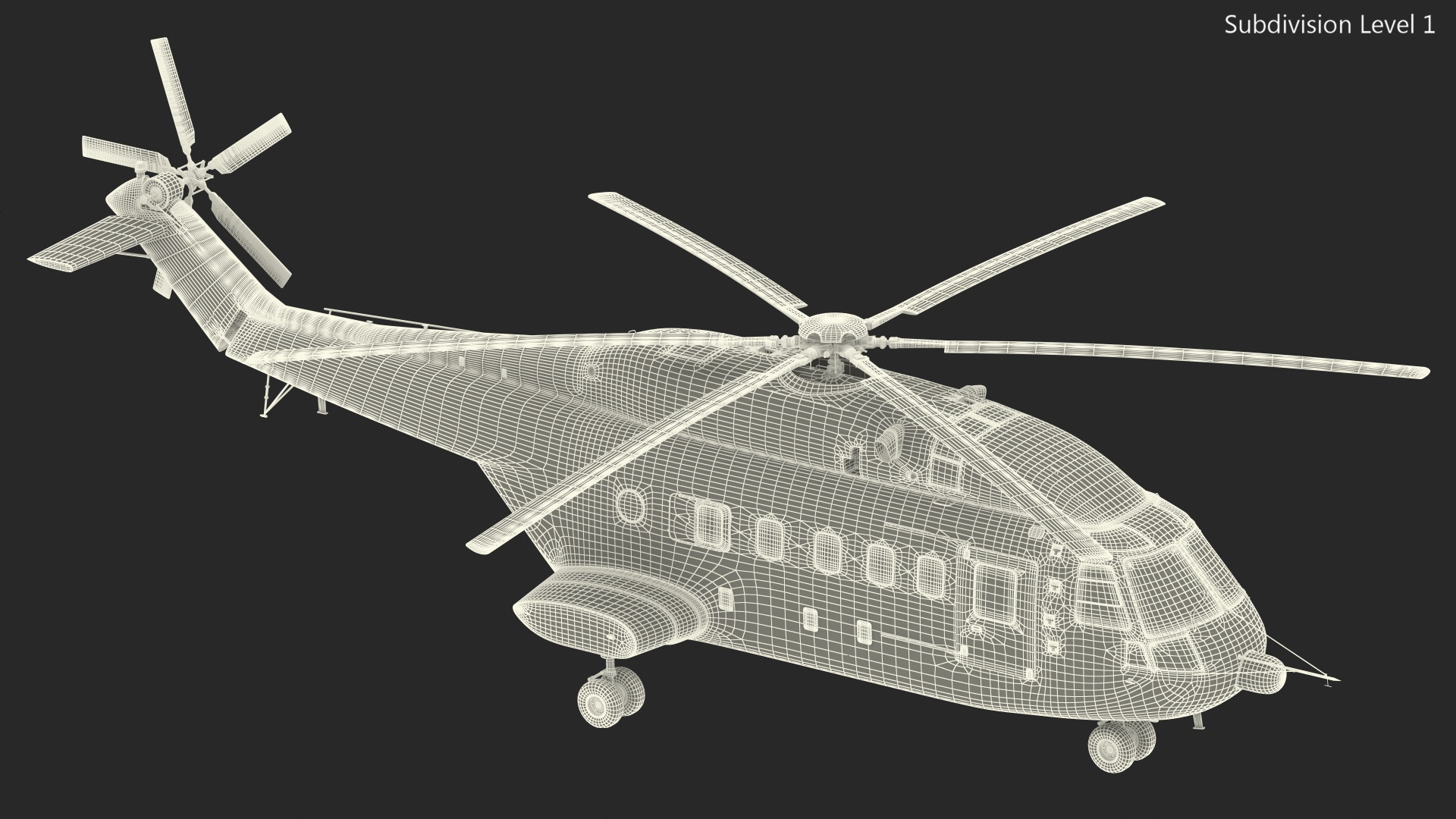 3D model Avicopter AC313 Civilian Helicopter
