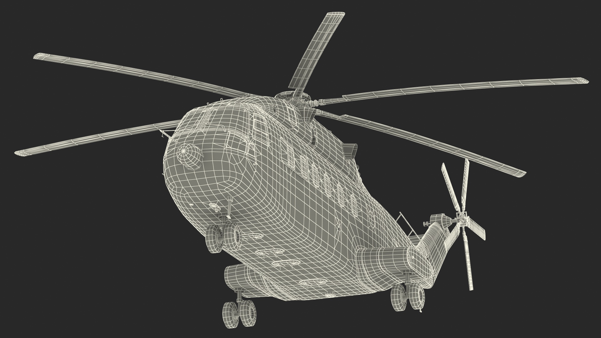 3D model Avicopter AC313 Civilian Helicopter
