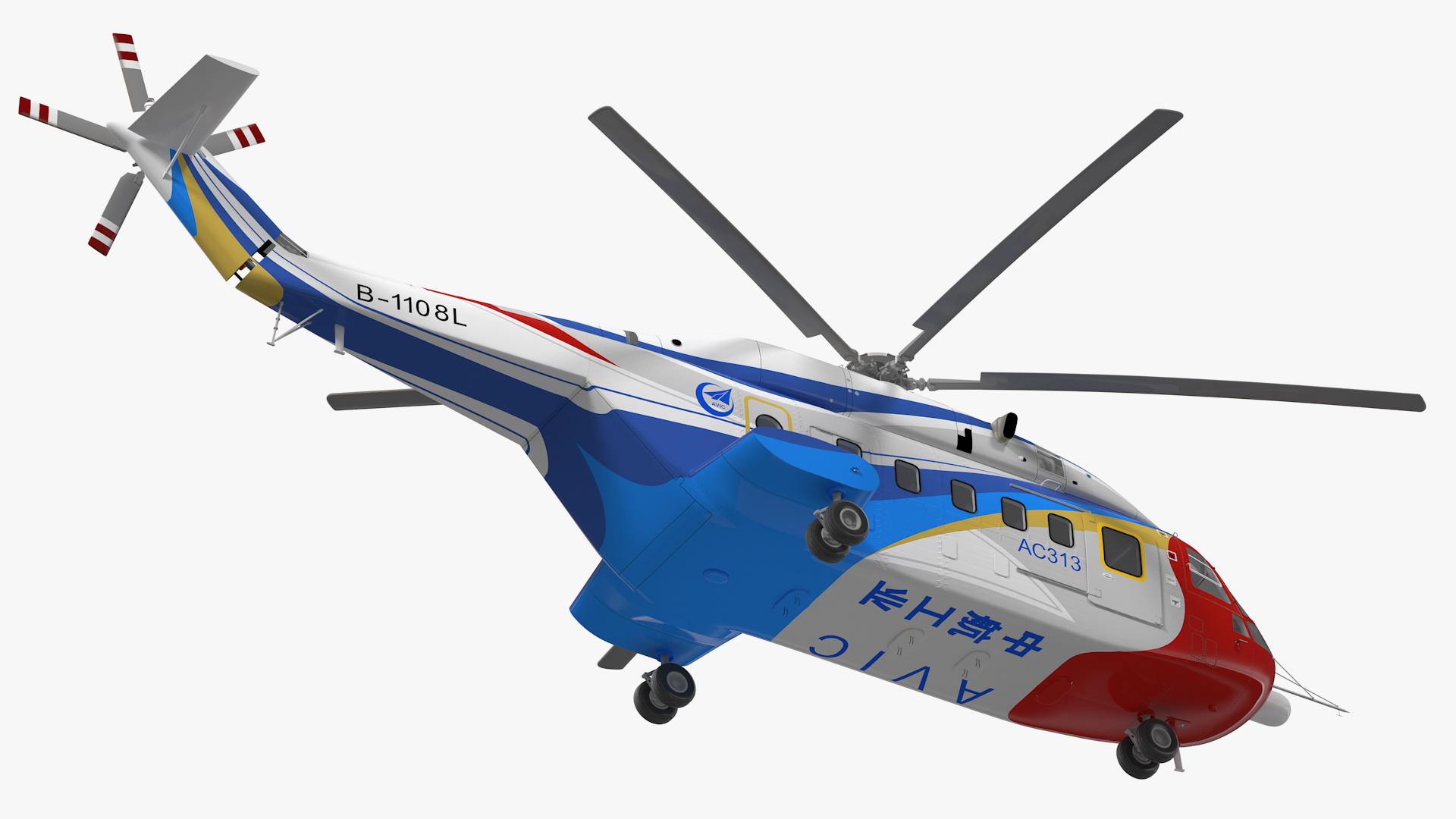 3D model Avicopter AC313 Civilian Helicopter