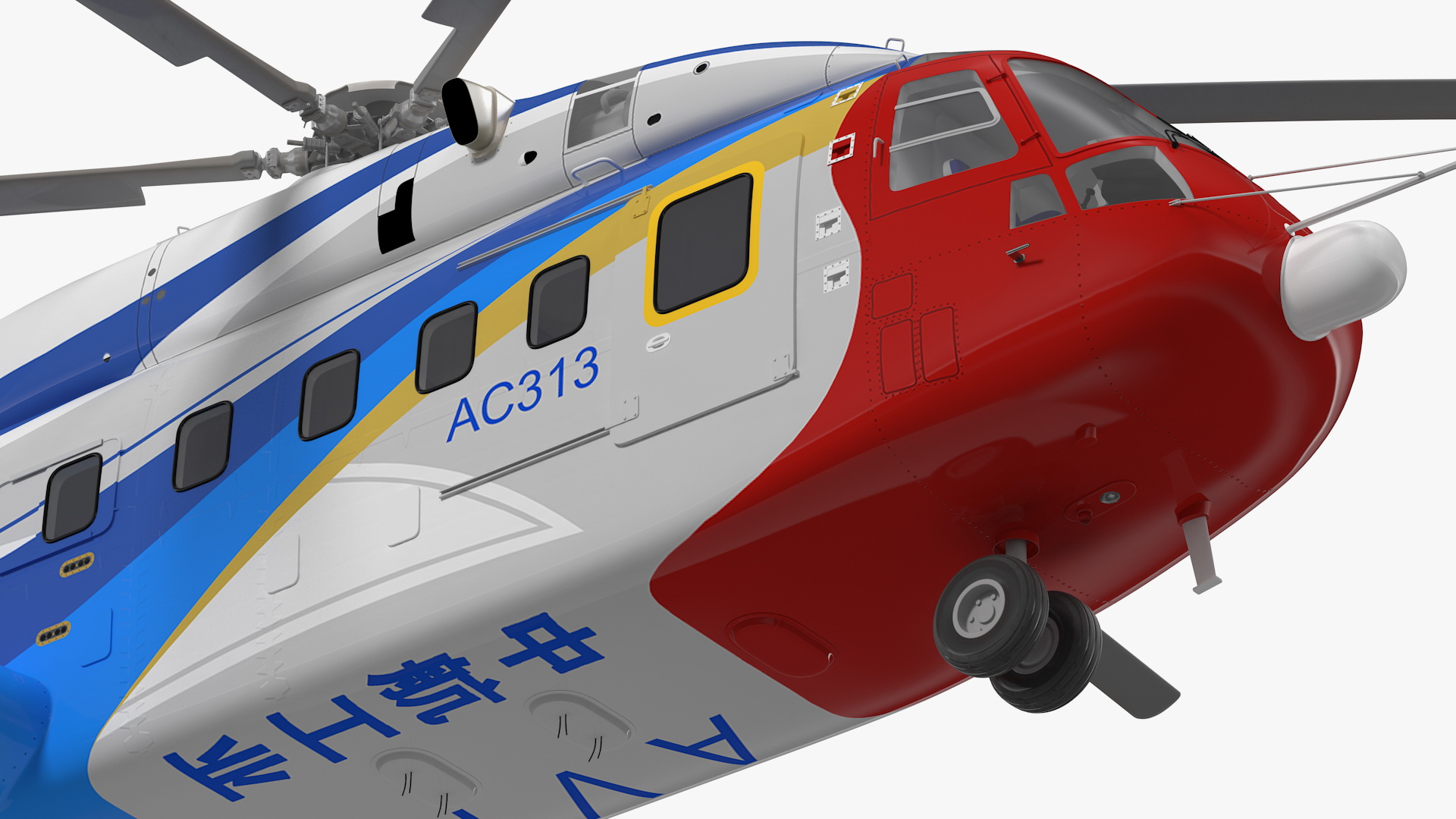 3D model Avicopter AC313 Civilian Helicopter