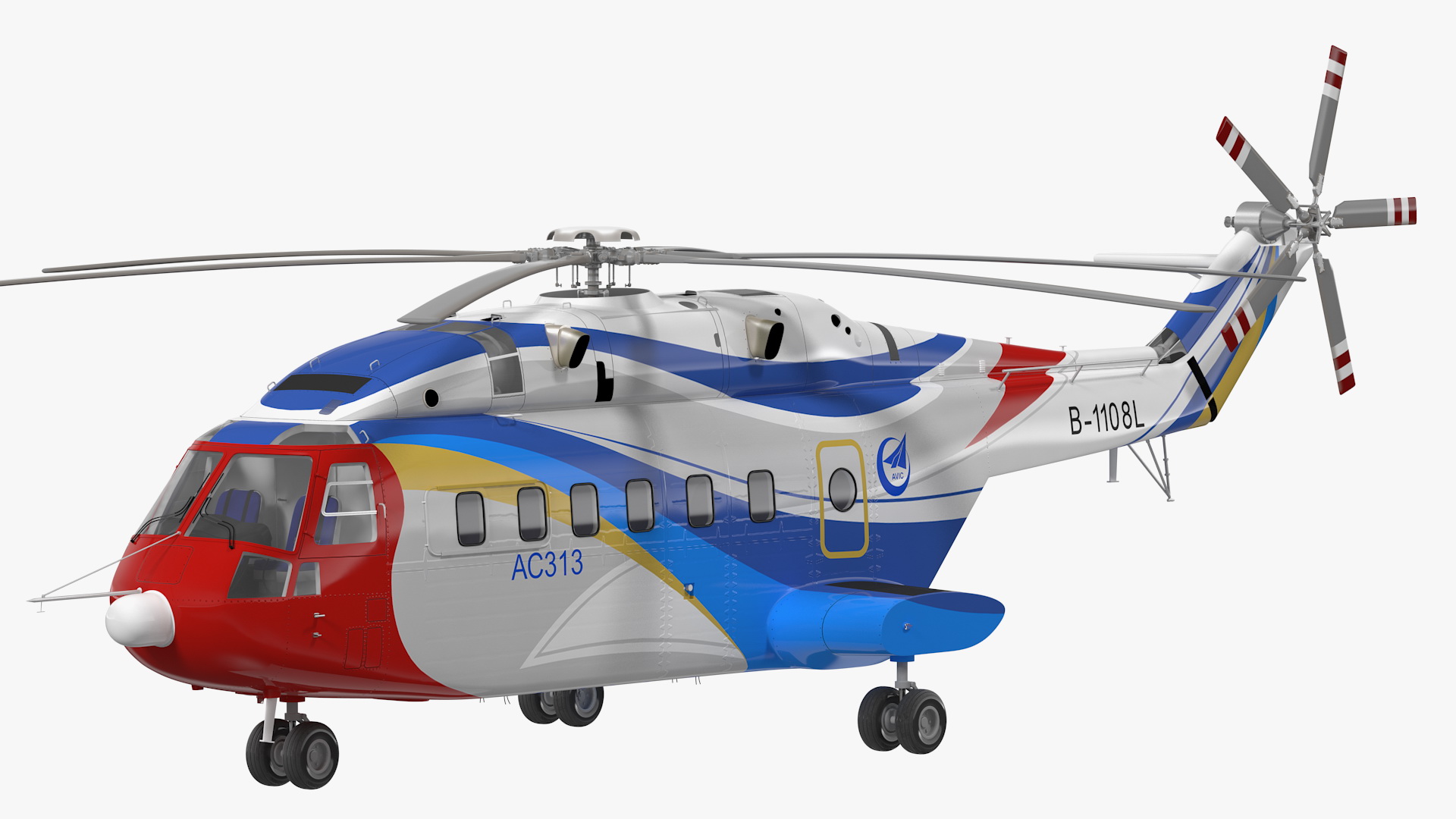 3D model Avicopter AC313 Civilian Helicopter
