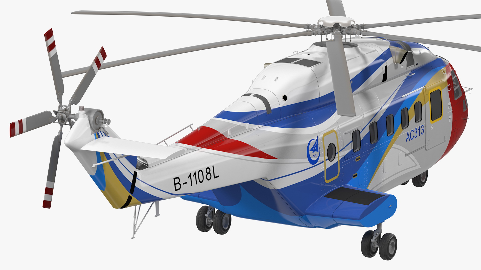3D model Avicopter AC313 Civilian Helicopter