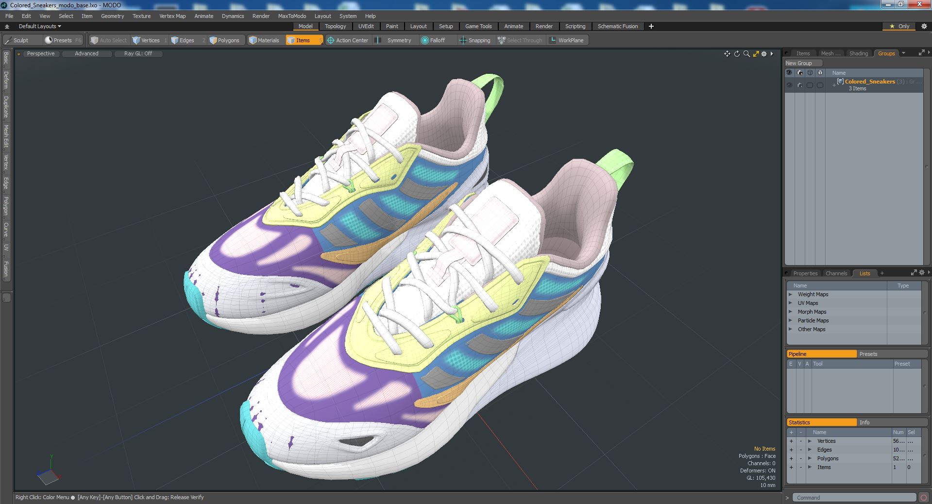3D Colored Sneakers