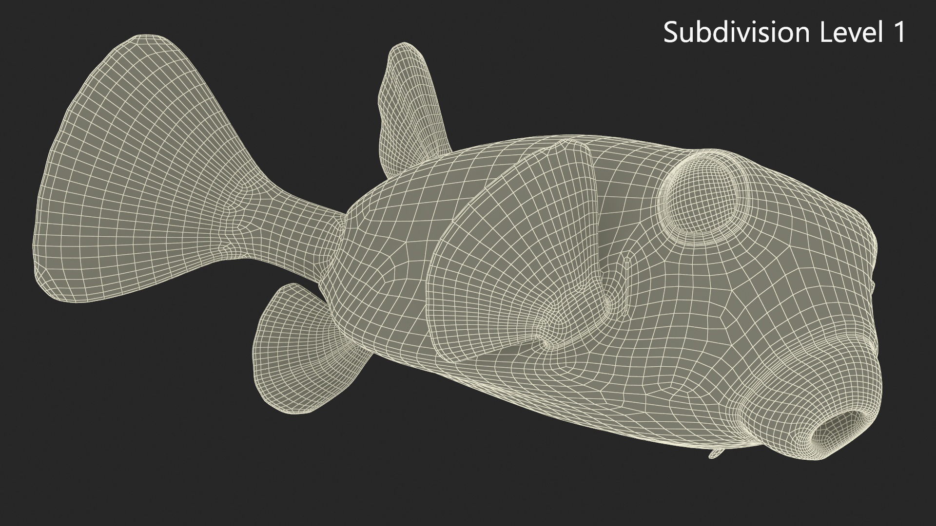 3D Brown Spotted Boxfish