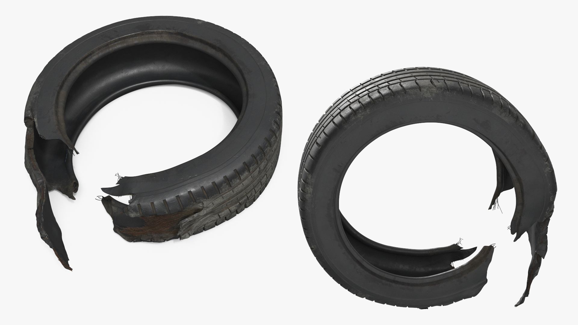 Worn Vehicle Tire Heap Old - view 9