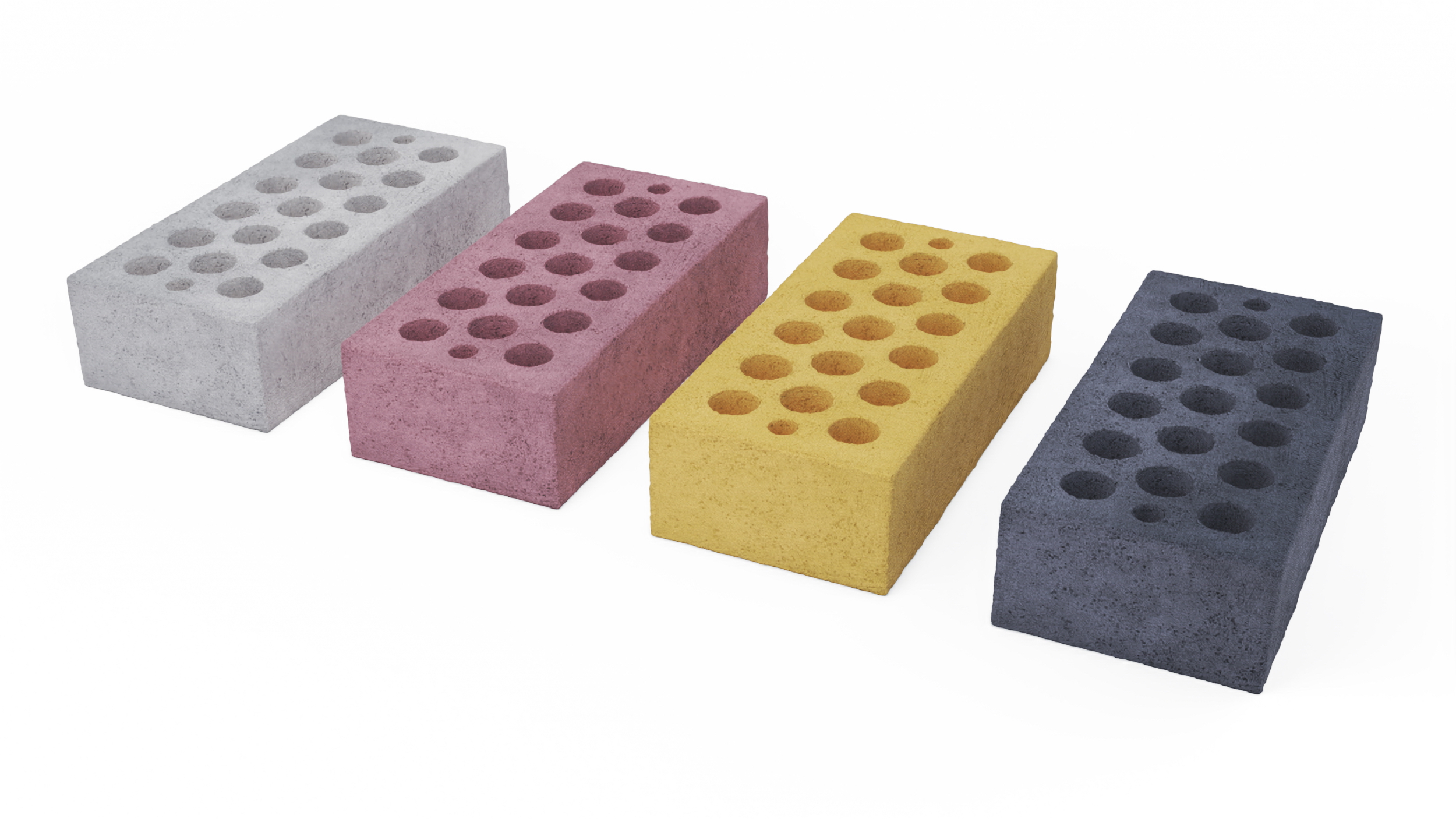 3D Perforated Sand Lime Bricks Set