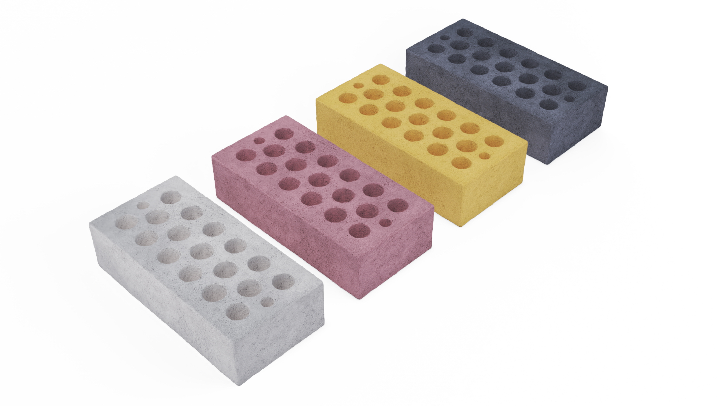 3D Perforated Sand Lime Bricks Set