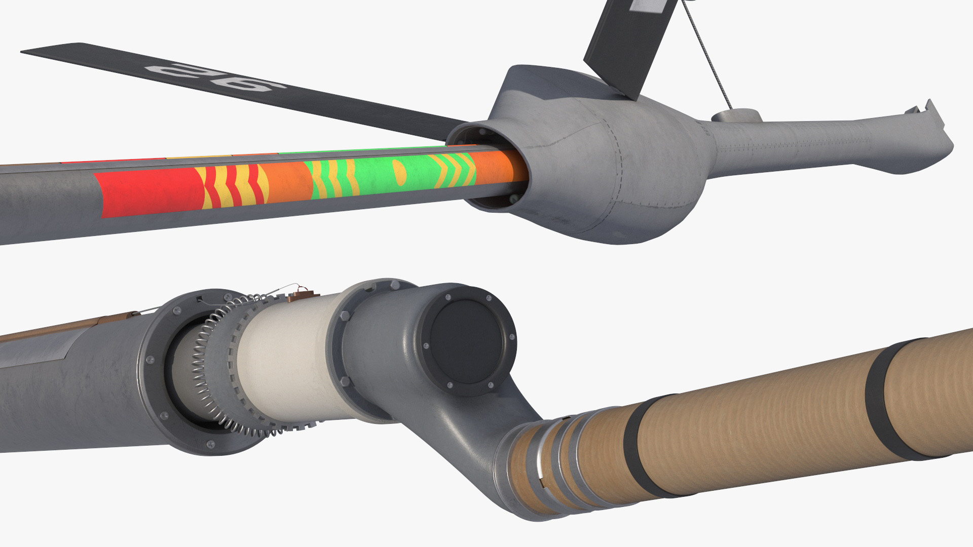 Aircraft Tanker Refueling Boom Drogue Rigged, view 9