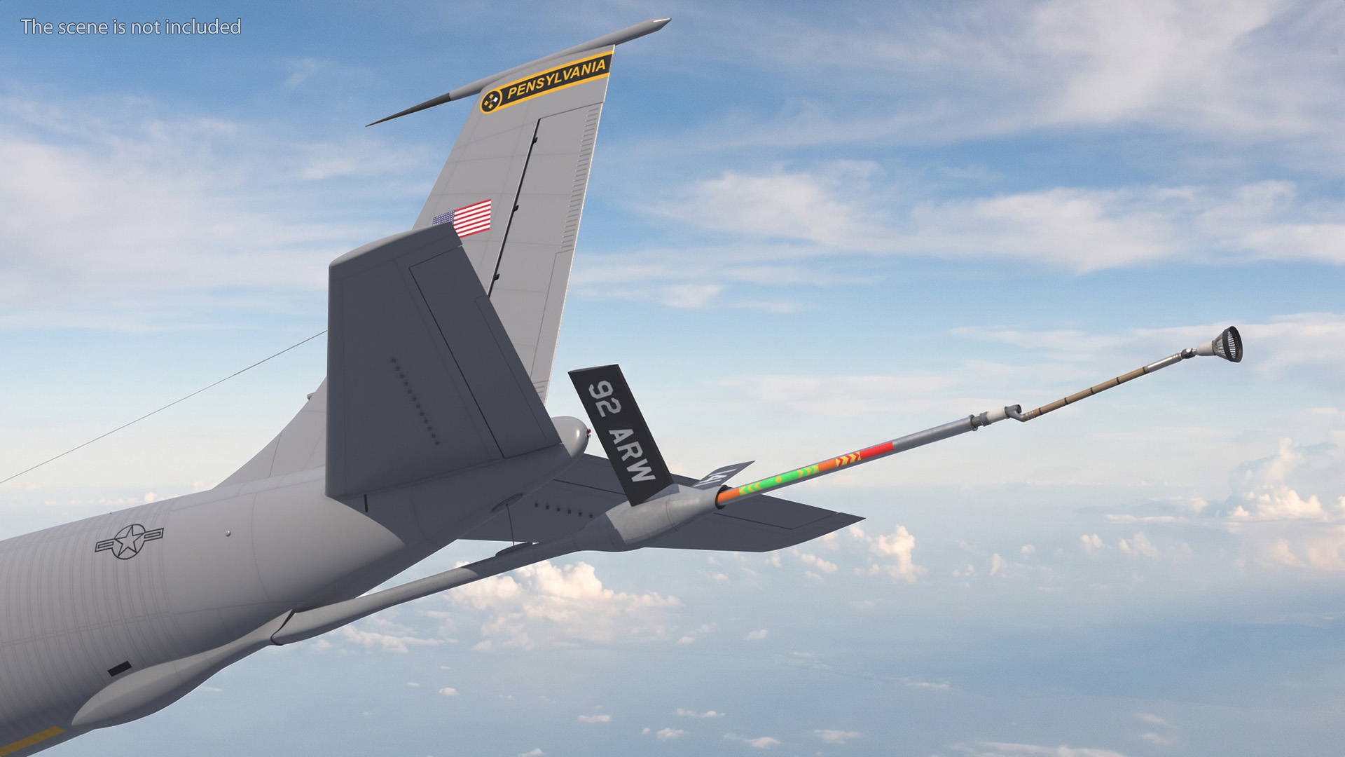 Aircraft Tanker Refueling Boom Drogue Rigged, view 2