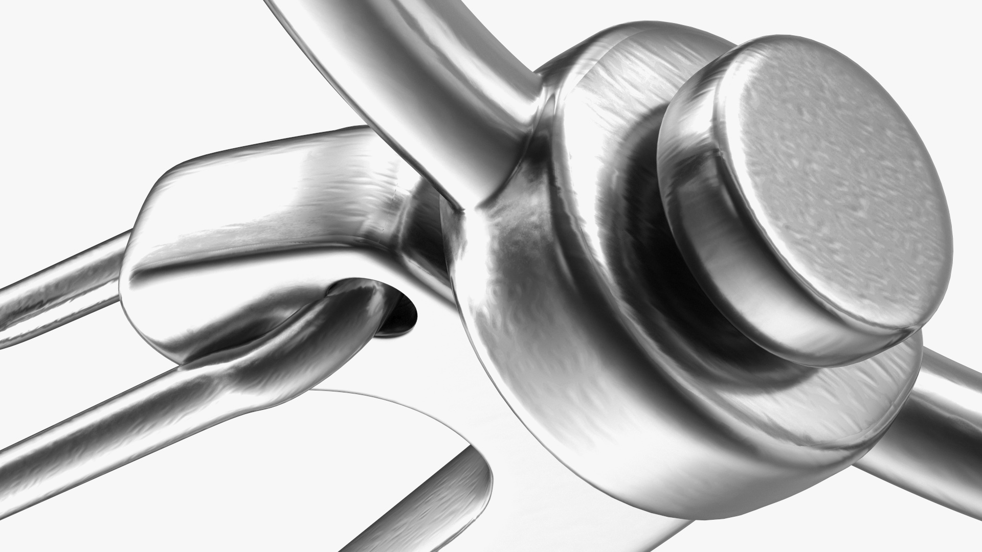 3D model Metal Swivel Clasp Snap Hook Silver