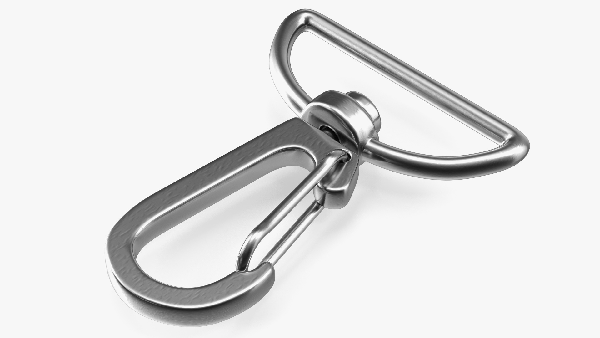 3D model Metal Swivel Clasp Snap Hook Silver
