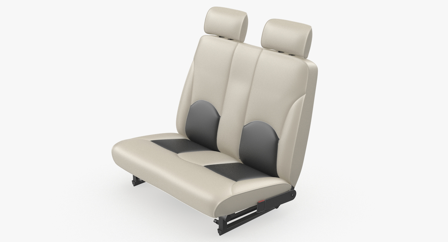 Light Airplane Passenger Seats 3D Model, view 3