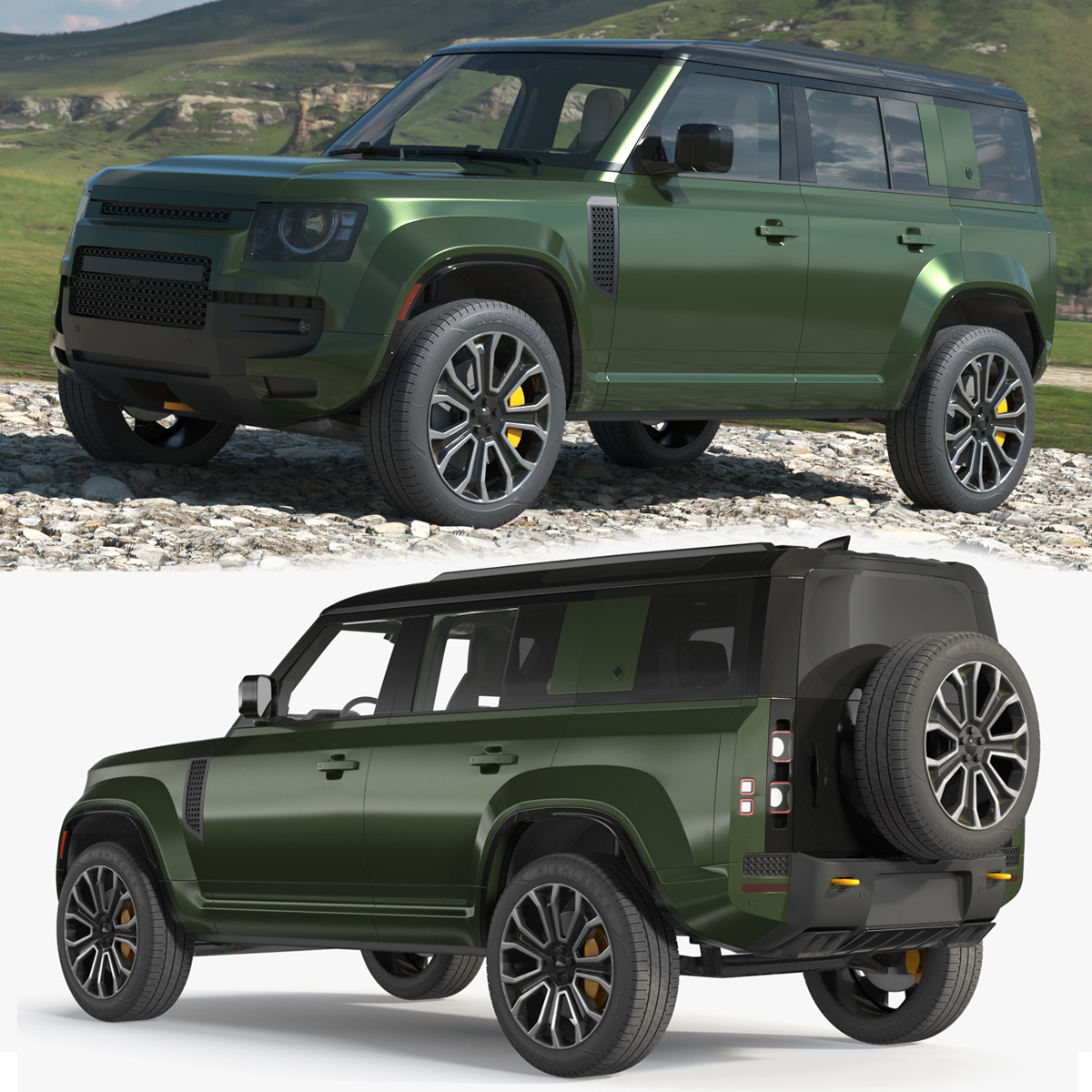 Land Rover Defender 110 OCTA 2026 - Green · Simplified