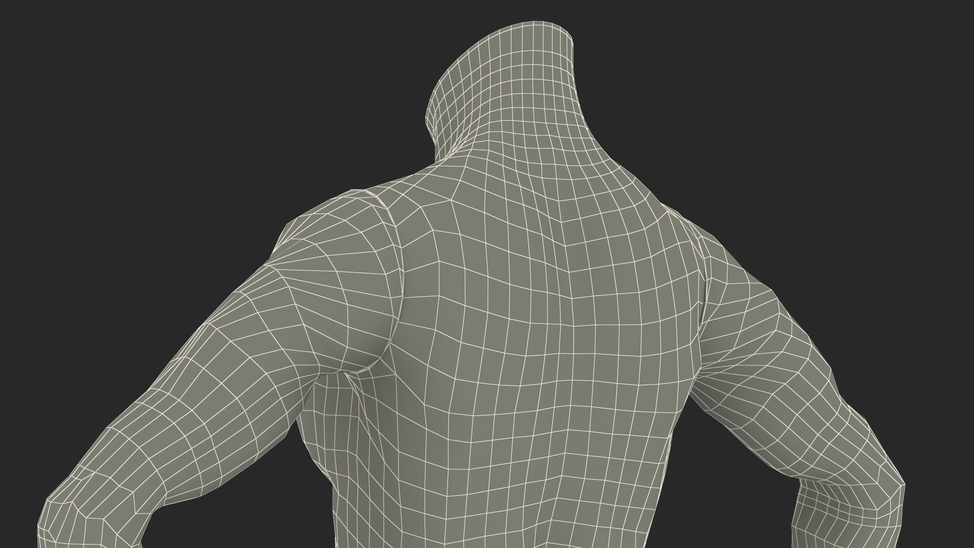 3D model Female Torso Sports Mannequin Black