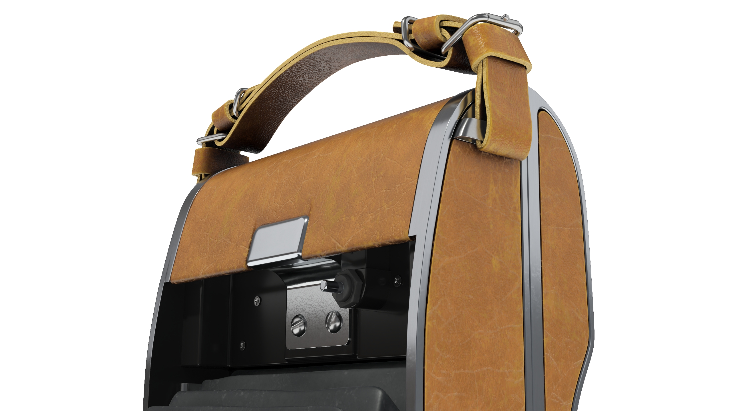 3D Vintage Folding Camera in Leather Case model