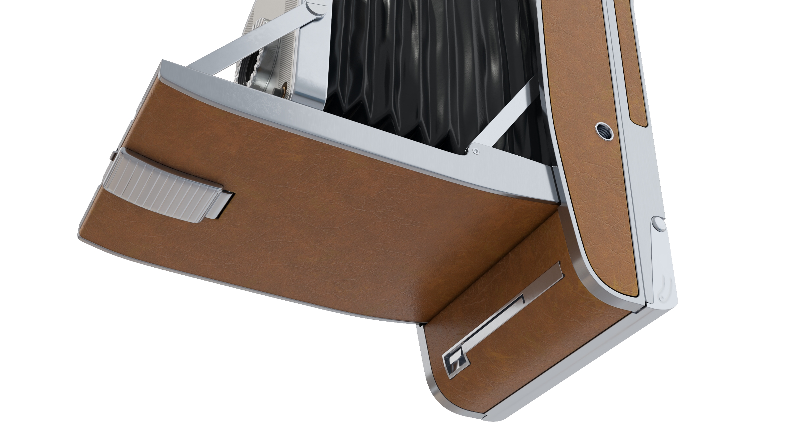 3D Vintage Folding Camera in Leather Case model