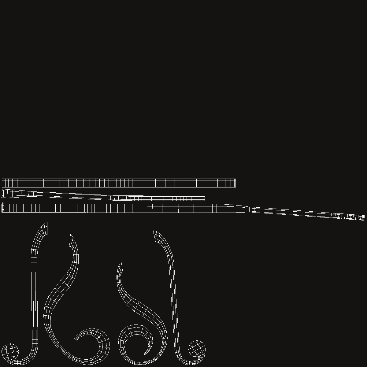 3D model Golden Musical Notes