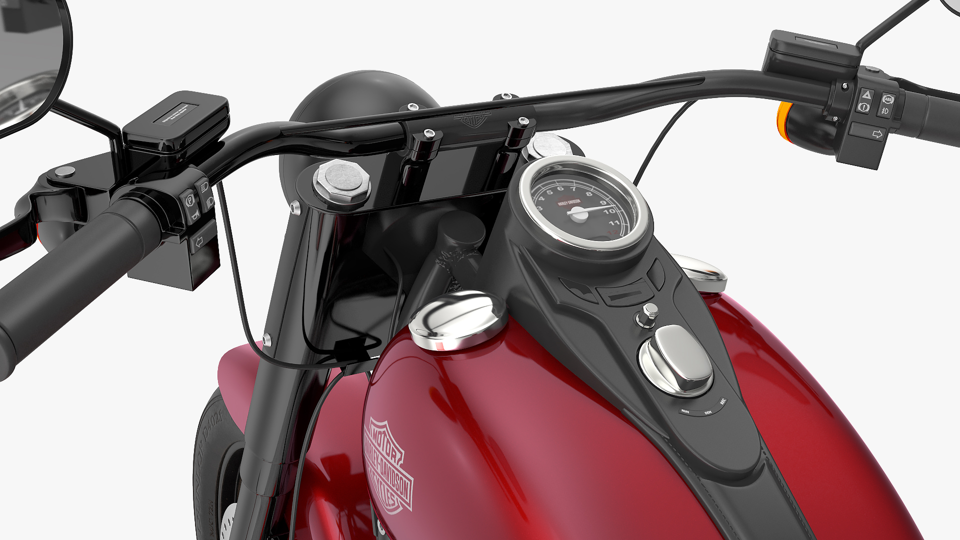 QuickJack Motorcycle Lift with Harley Davidson Softail Slim 3D model