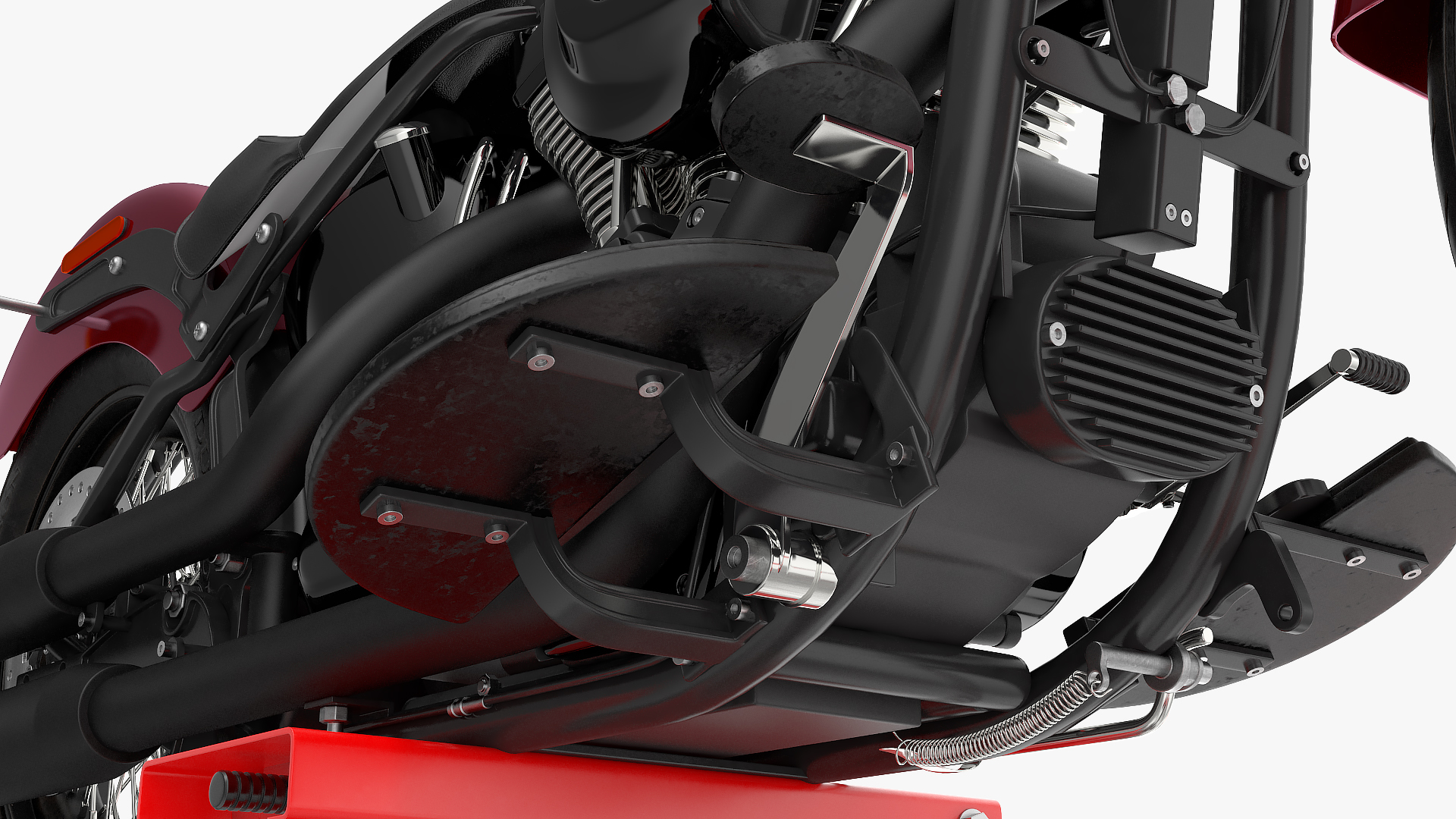 QuickJack Motorcycle Lift with Harley Davidson Softail Slim 3D model