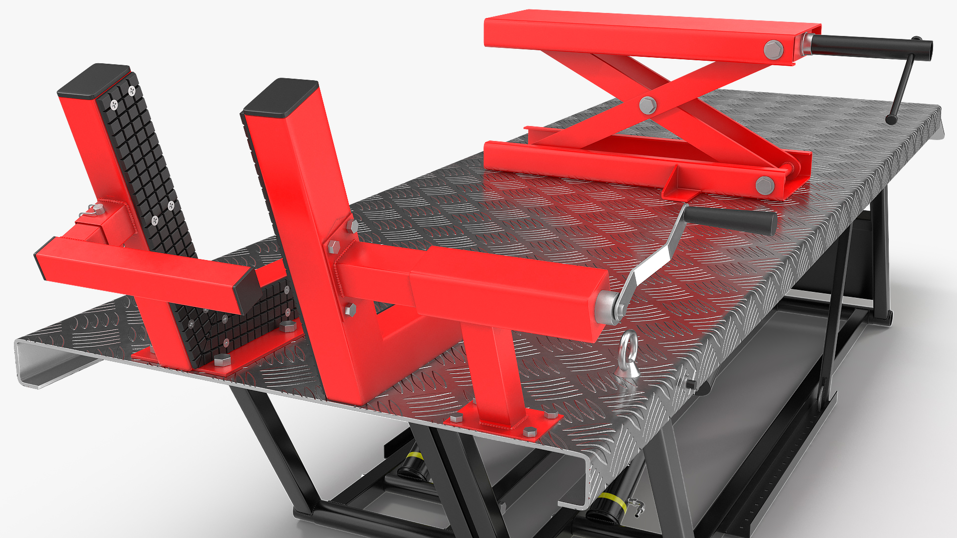 QuickJack Motorcycle Lift with Harley Davidson Softail Slim 3D model