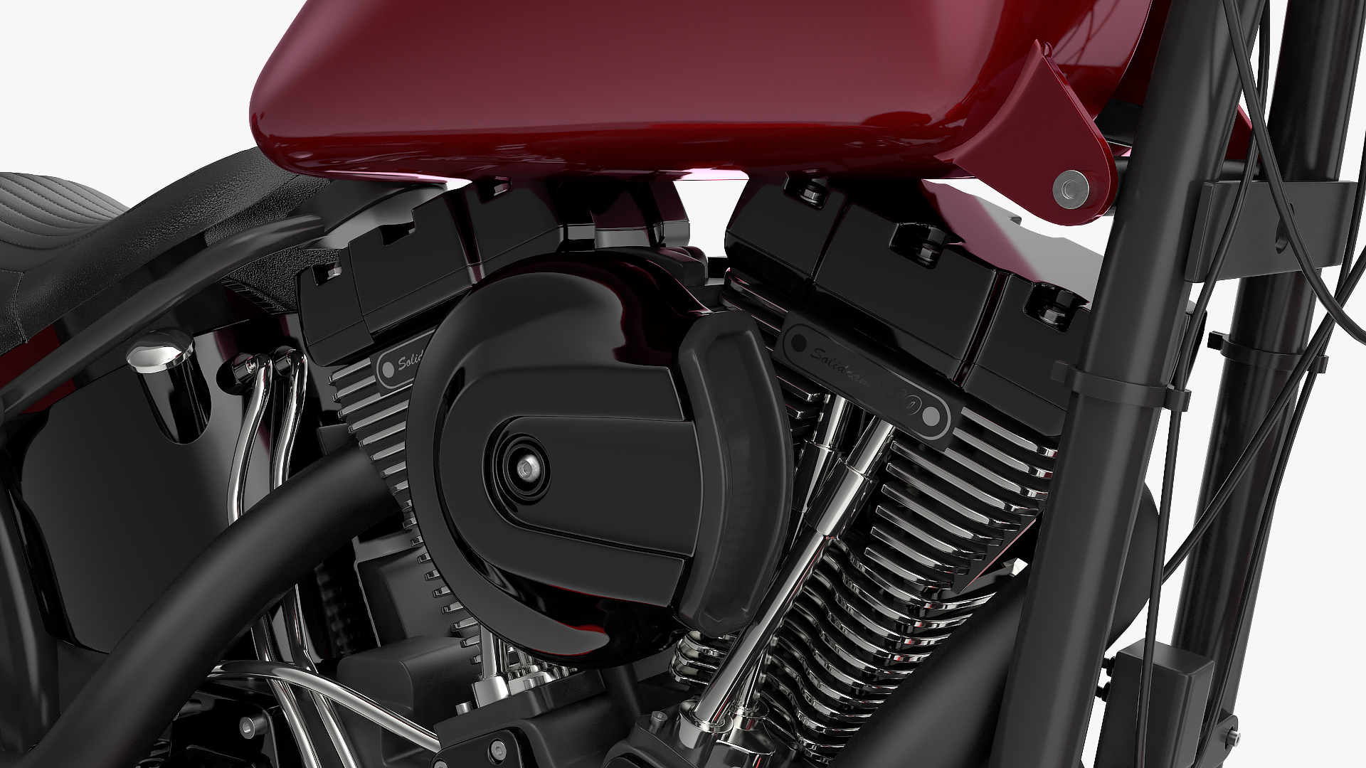 QuickJack Motorcycle Lift with Harley Davidson Softail Slim 3D model