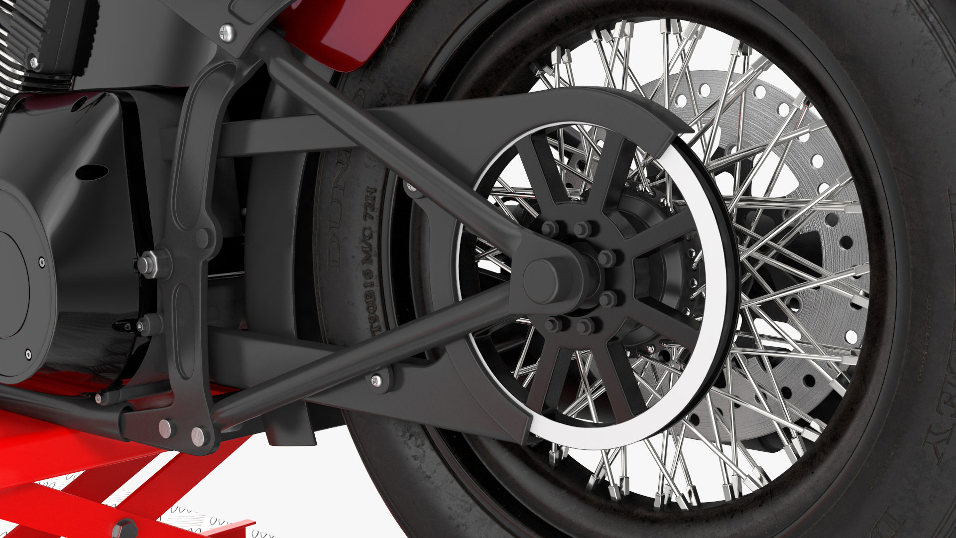 QuickJack Motorcycle Lift with Harley Davidson Softail Slim 3D model