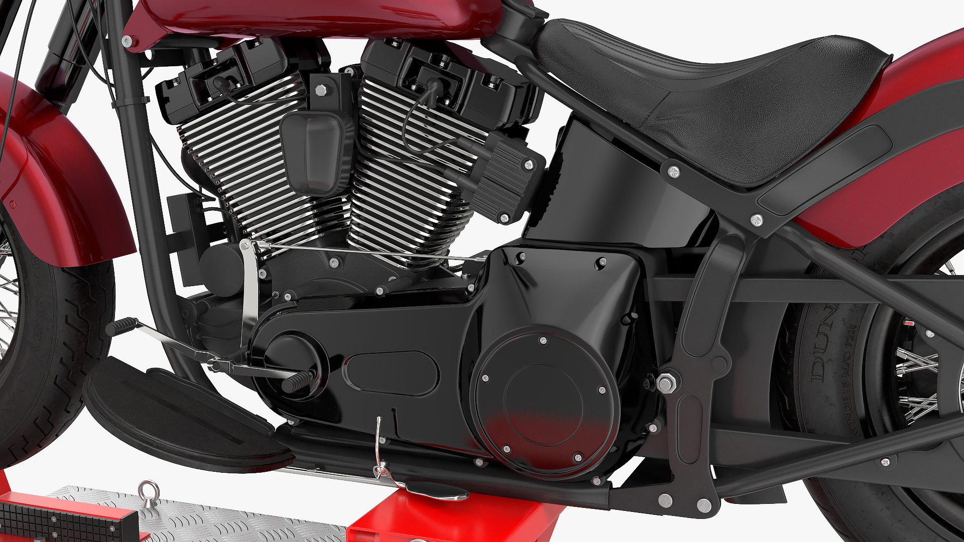 QuickJack Motorcycle Lift with Harley Davidson Softail Slim 3D model