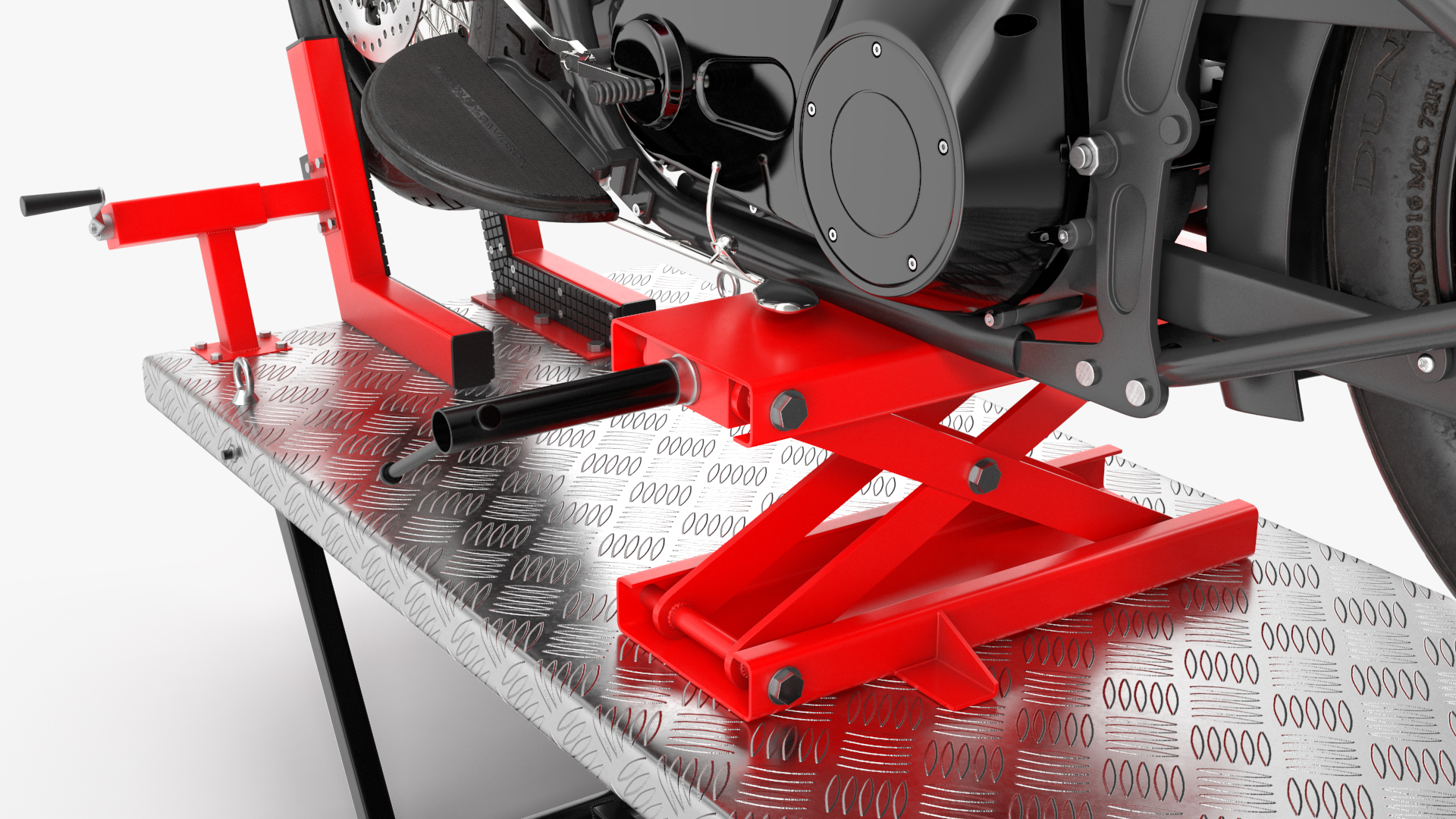 QuickJack Motorcycle Lift with Harley Davidson Softail Slim 3D model
