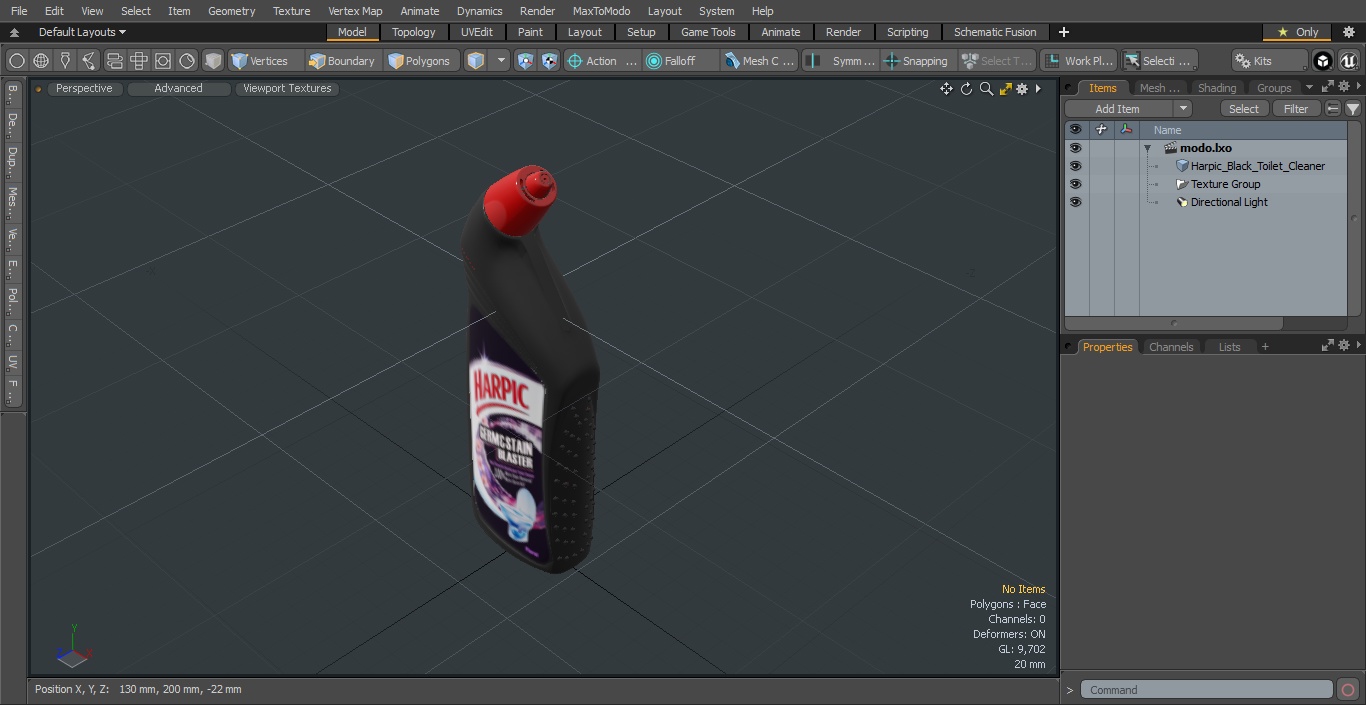 Harpic Black Toilet Cleaner 3D
