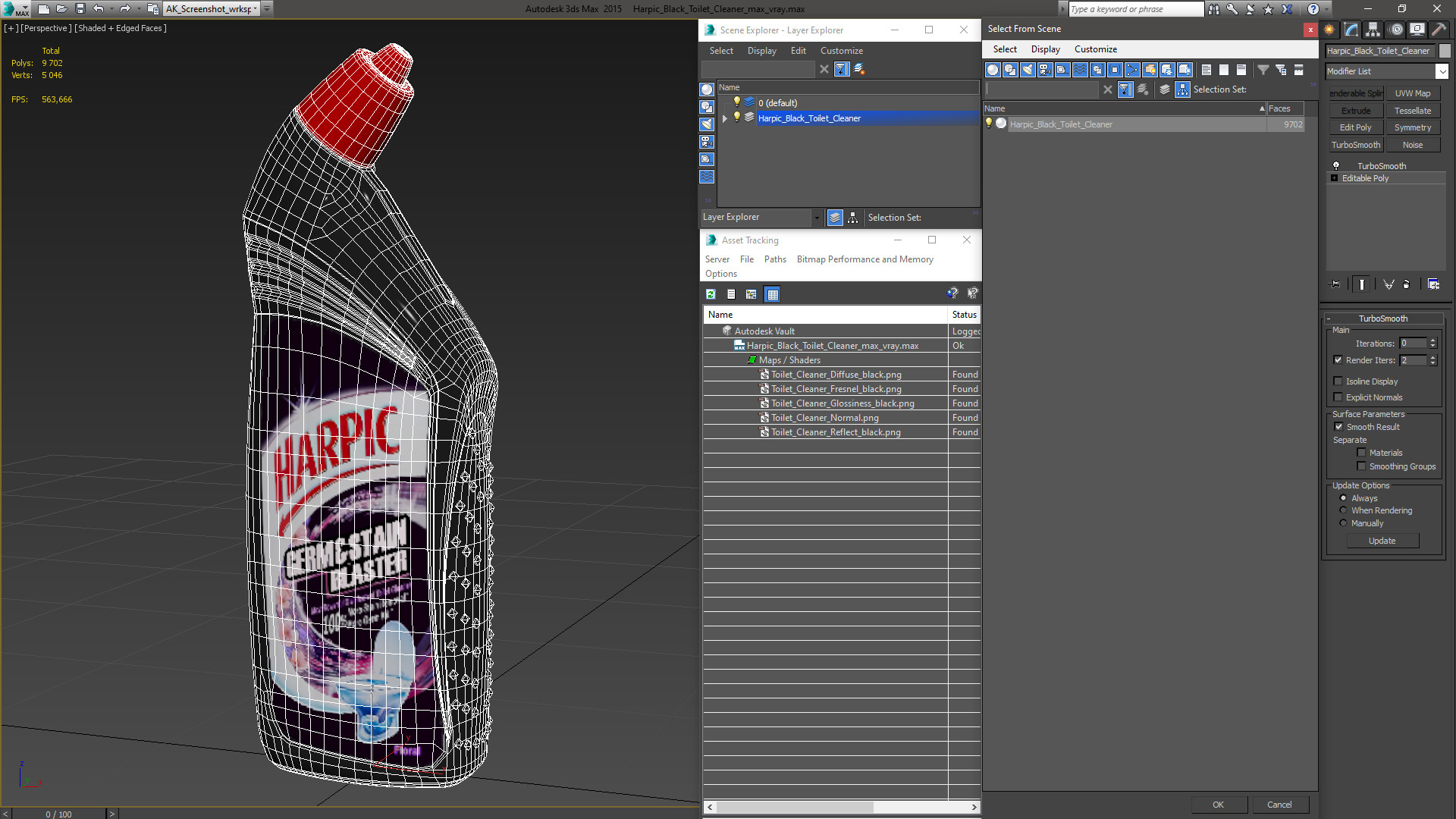 Harpic Black Toilet Cleaner 3D