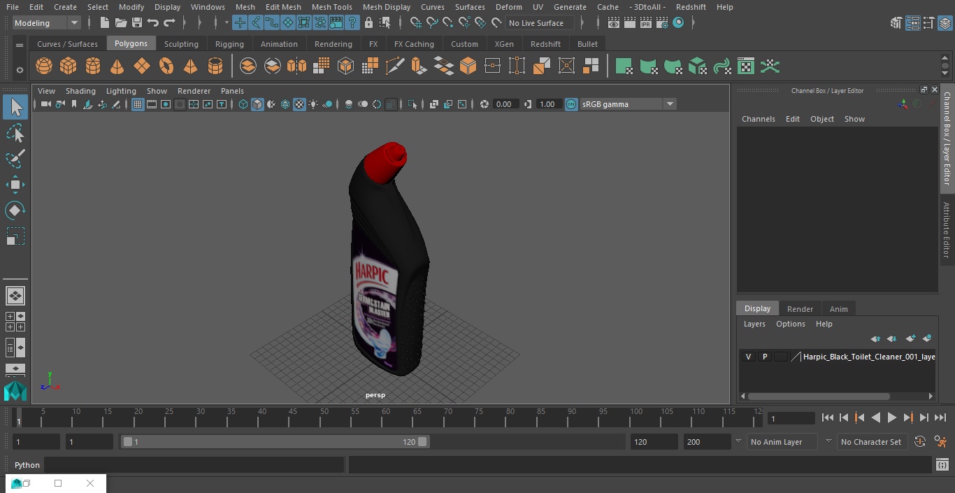 Harpic Black Toilet Cleaner 3D