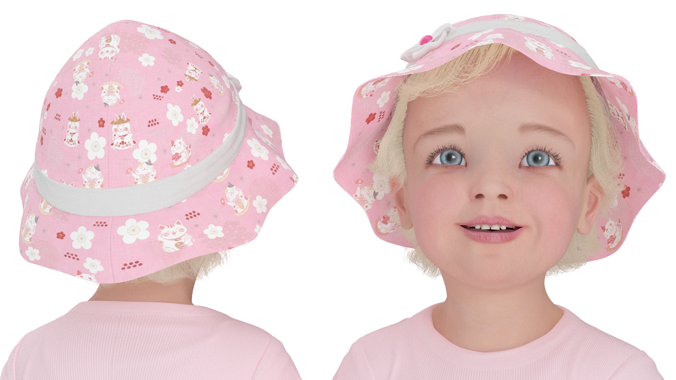 3D Toddler Girl Everyday Summer Dress Standing model