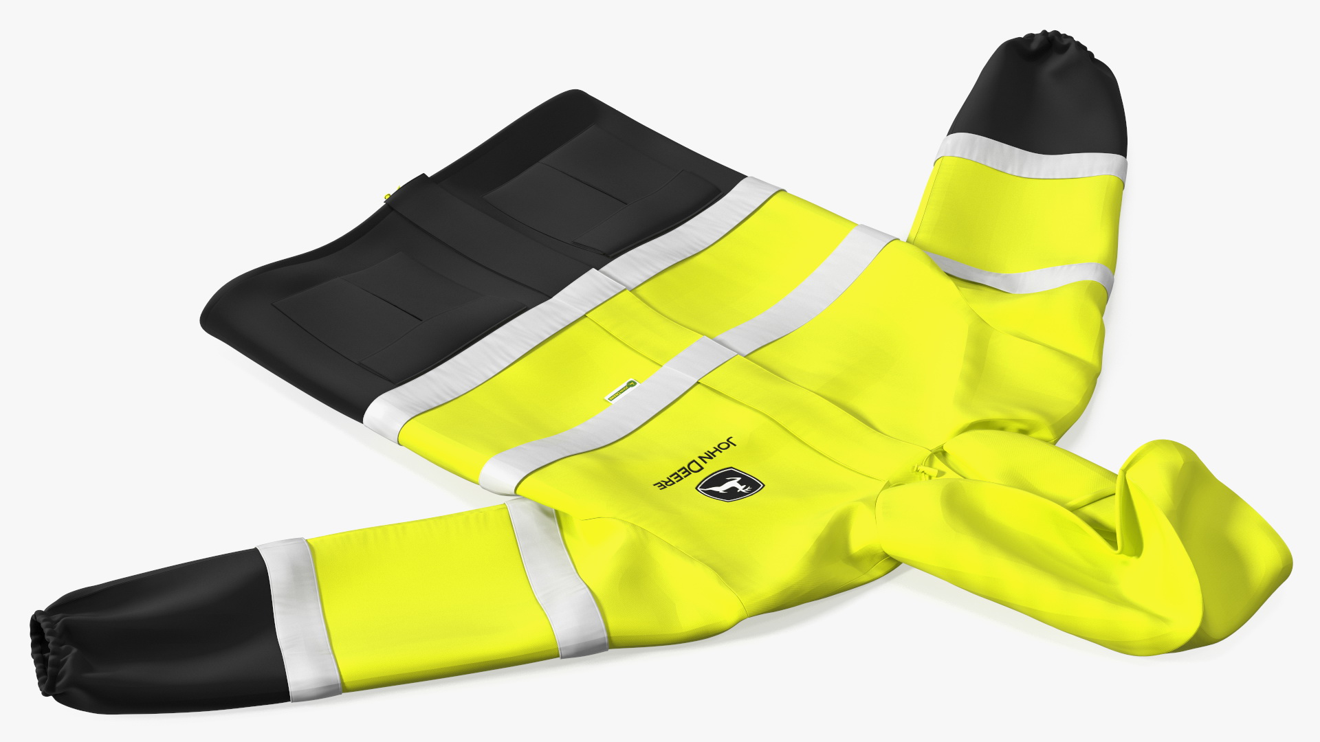 3D model John Deere Safety Rain Jacket High Visibility