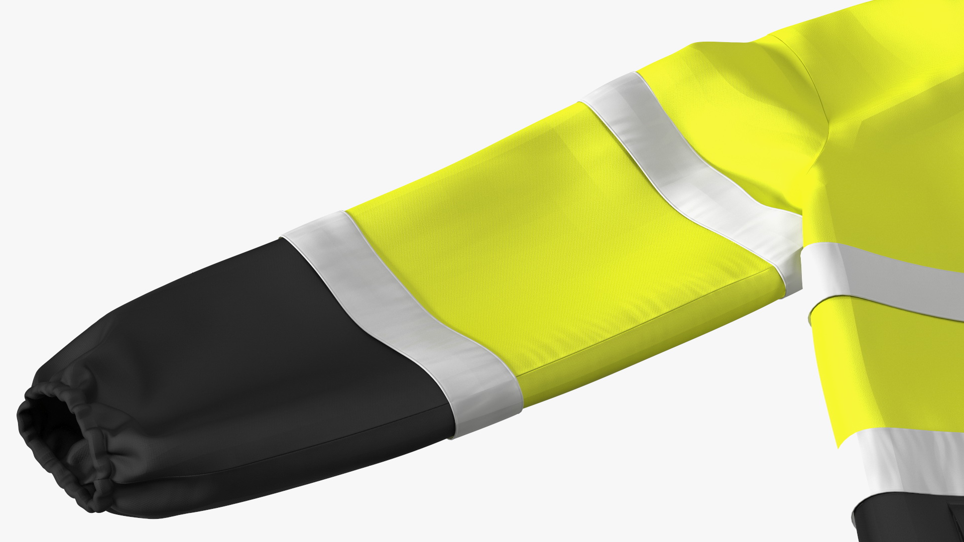 3D model John Deere Safety Rain Jacket High Visibility
