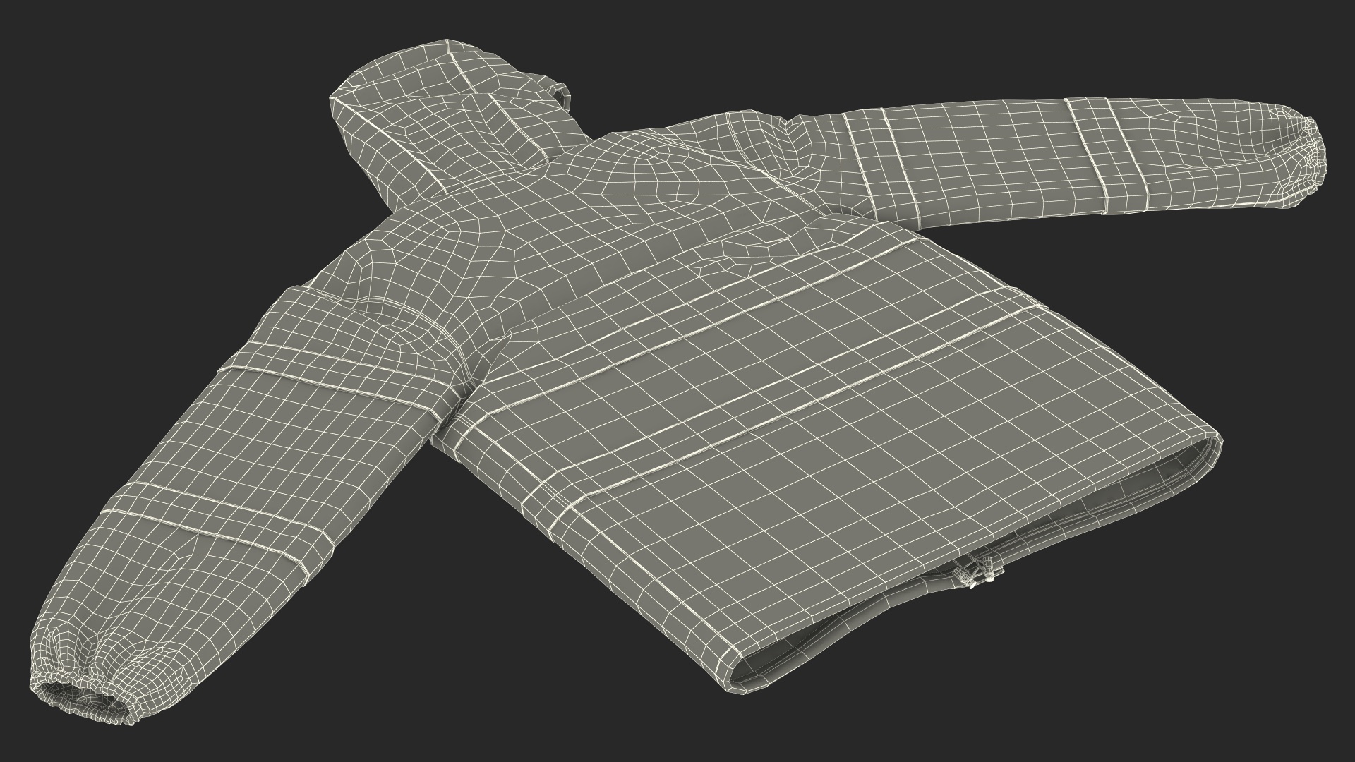3D model John Deere Safety Rain Jacket High Visibility