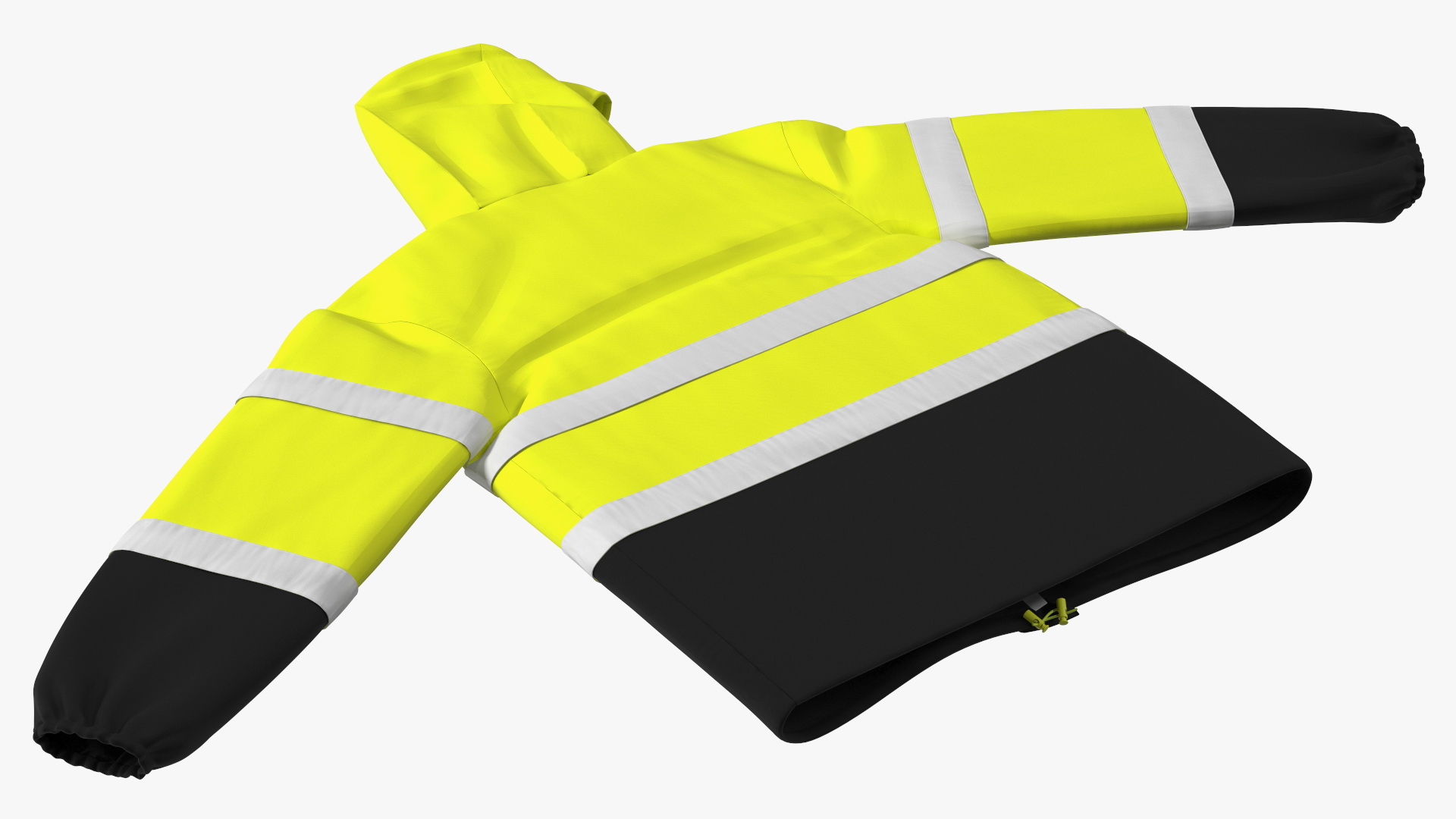 3D model John Deere Safety Rain Jacket High Visibility