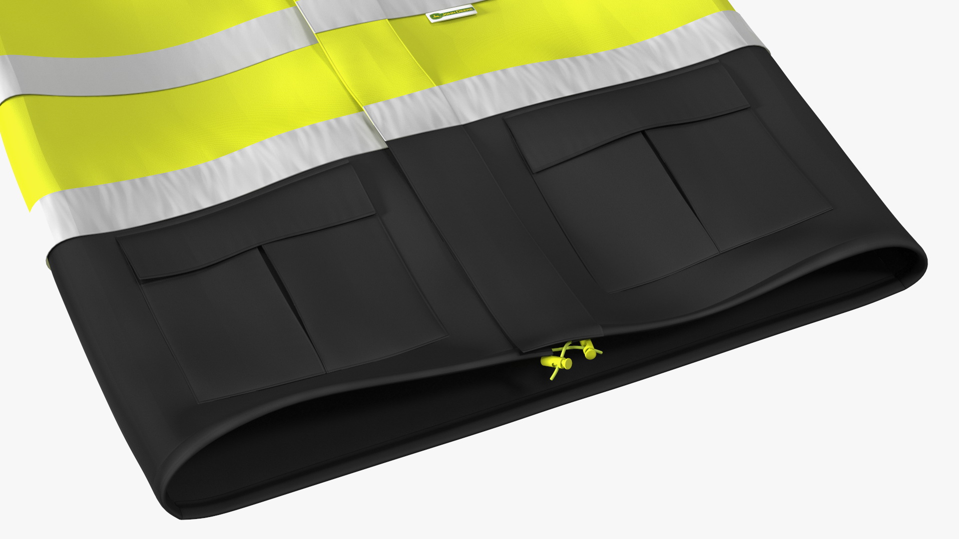 3D model John Deere Safety Rain Jacket High Visibility