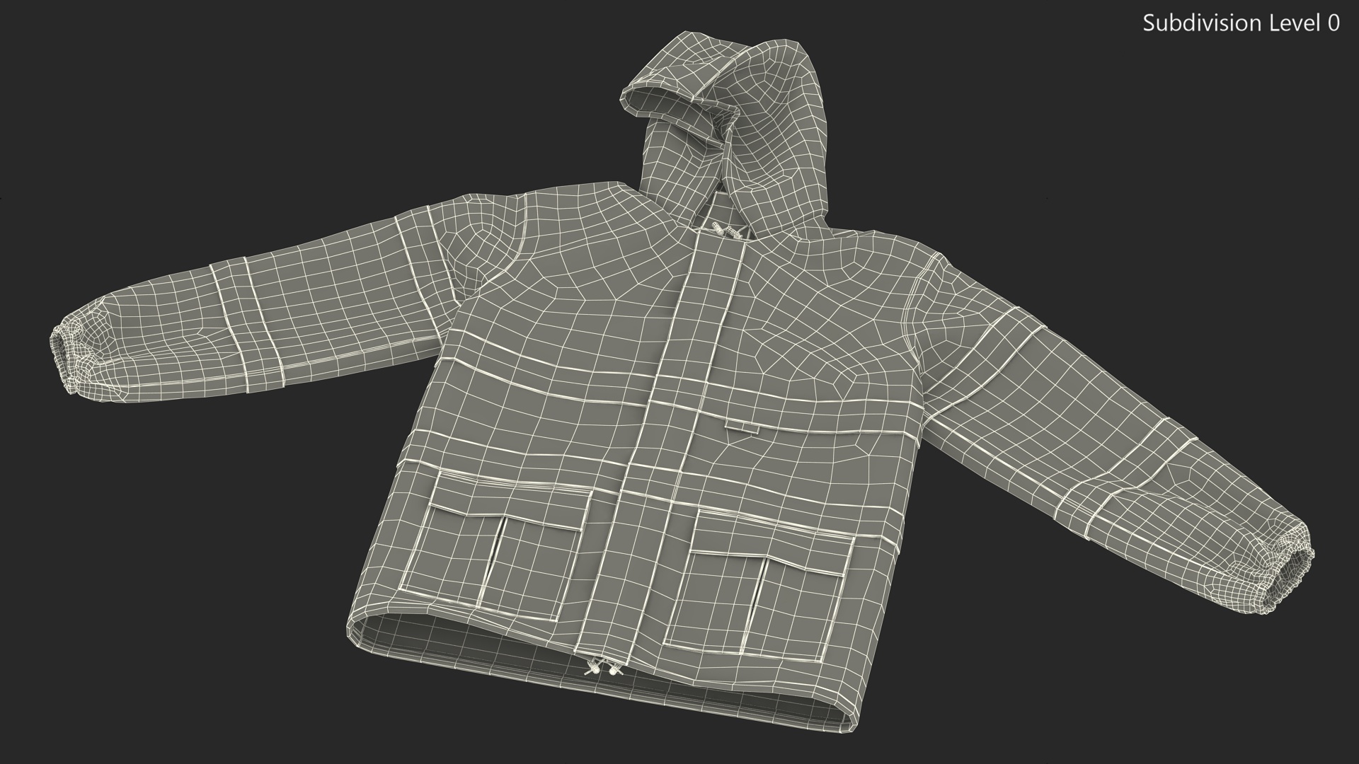 3D model John Deere Safety Rain Jacket High Visibility