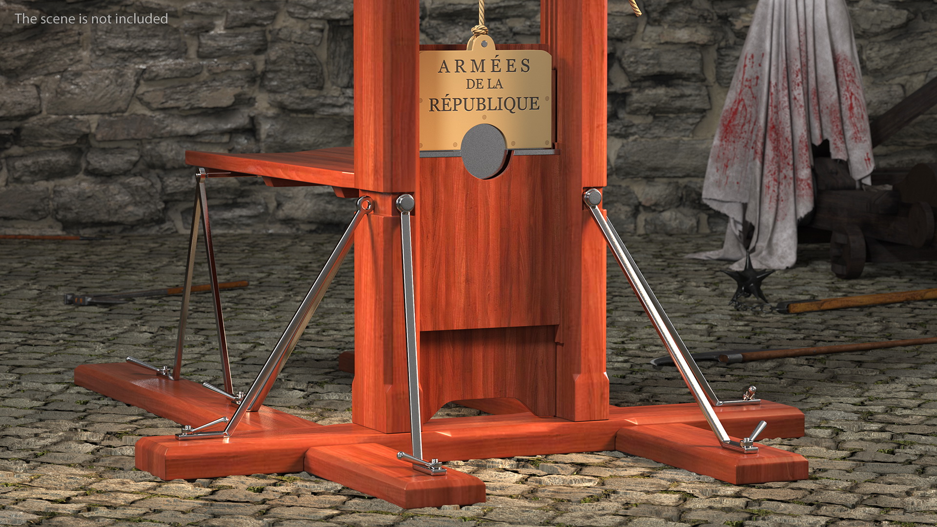 3D Vintage French Revolution Guillotine