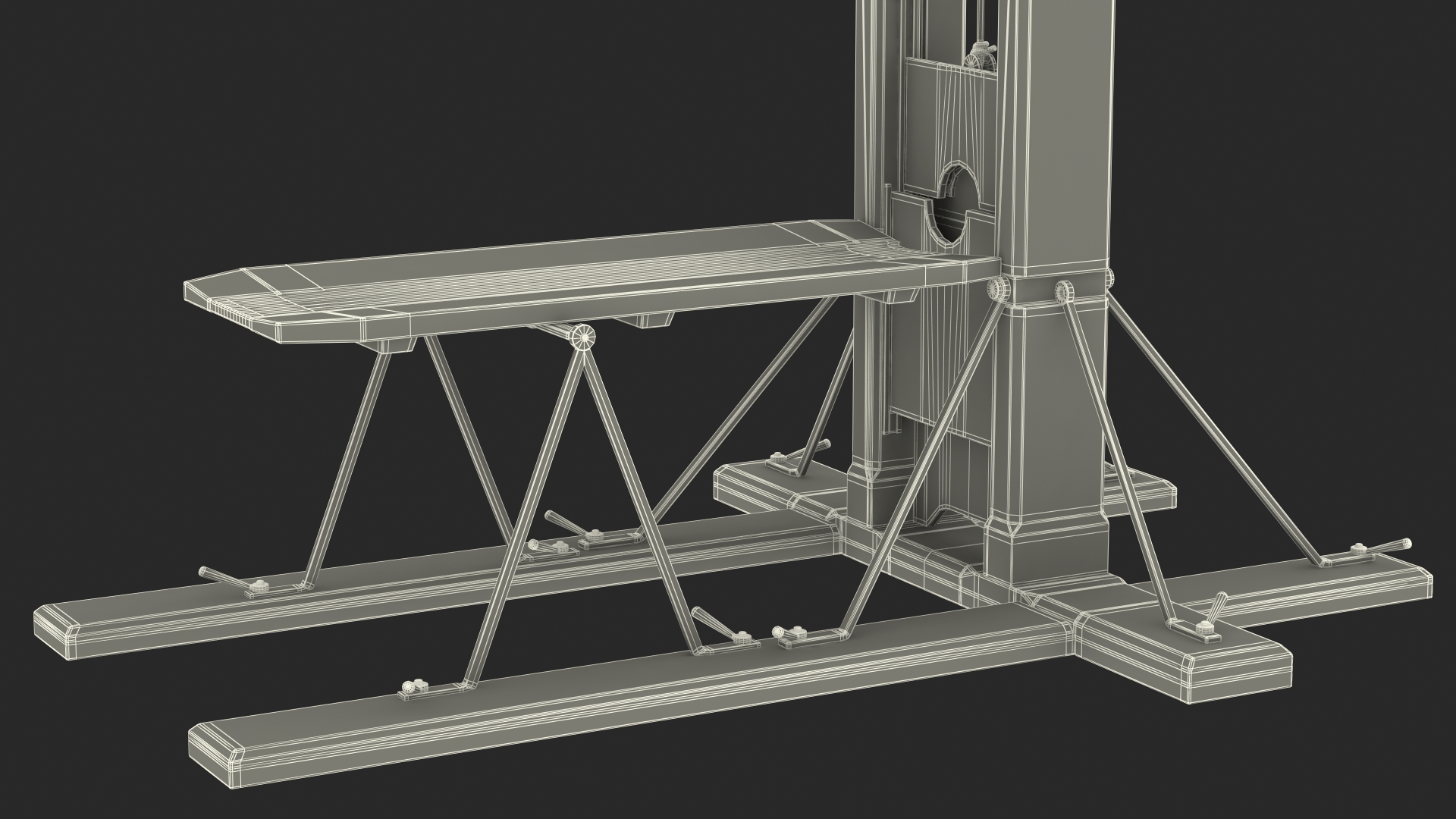 3D Vintage French Revolution Guillotine