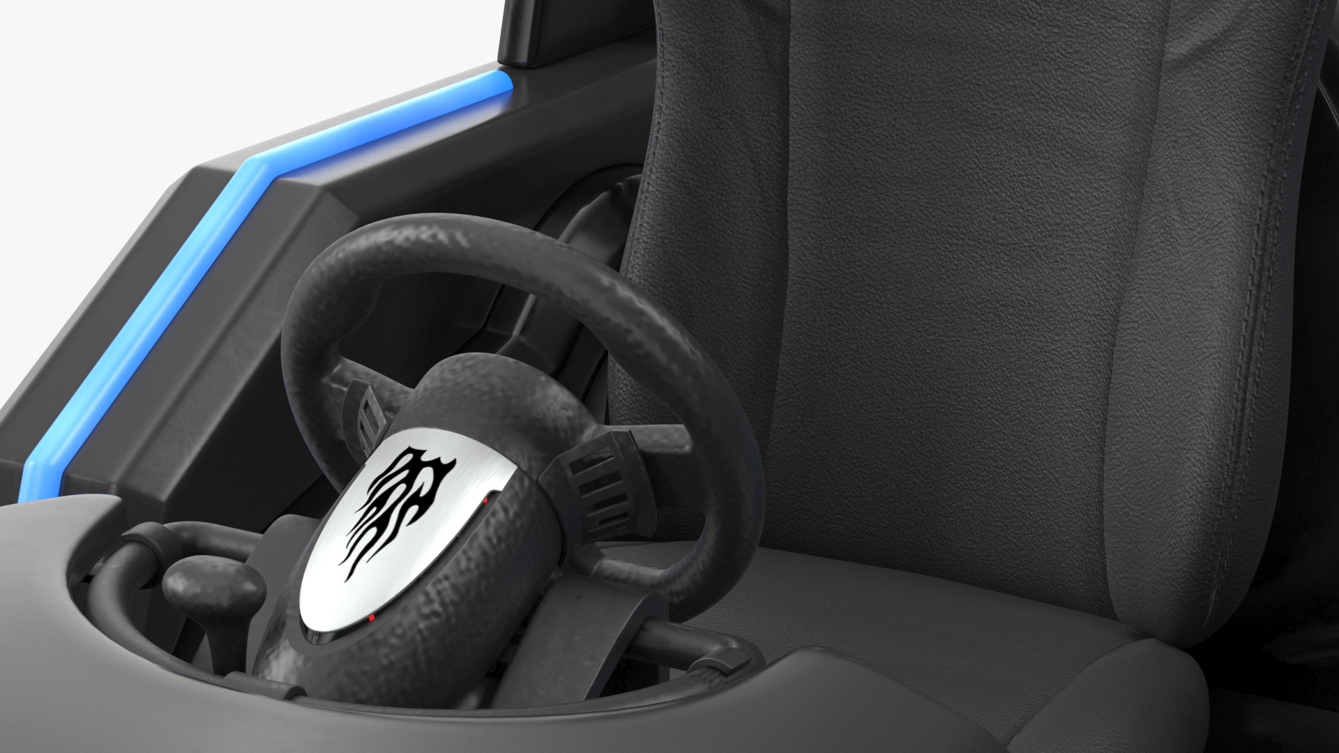 VR Racing Game ON Rigged 3D model