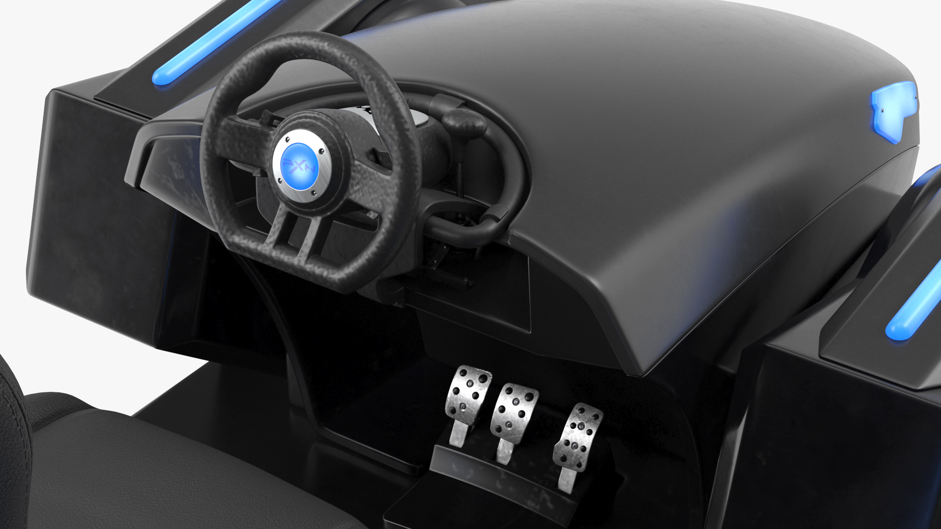 VR Racing Game ON Rigged 3D model